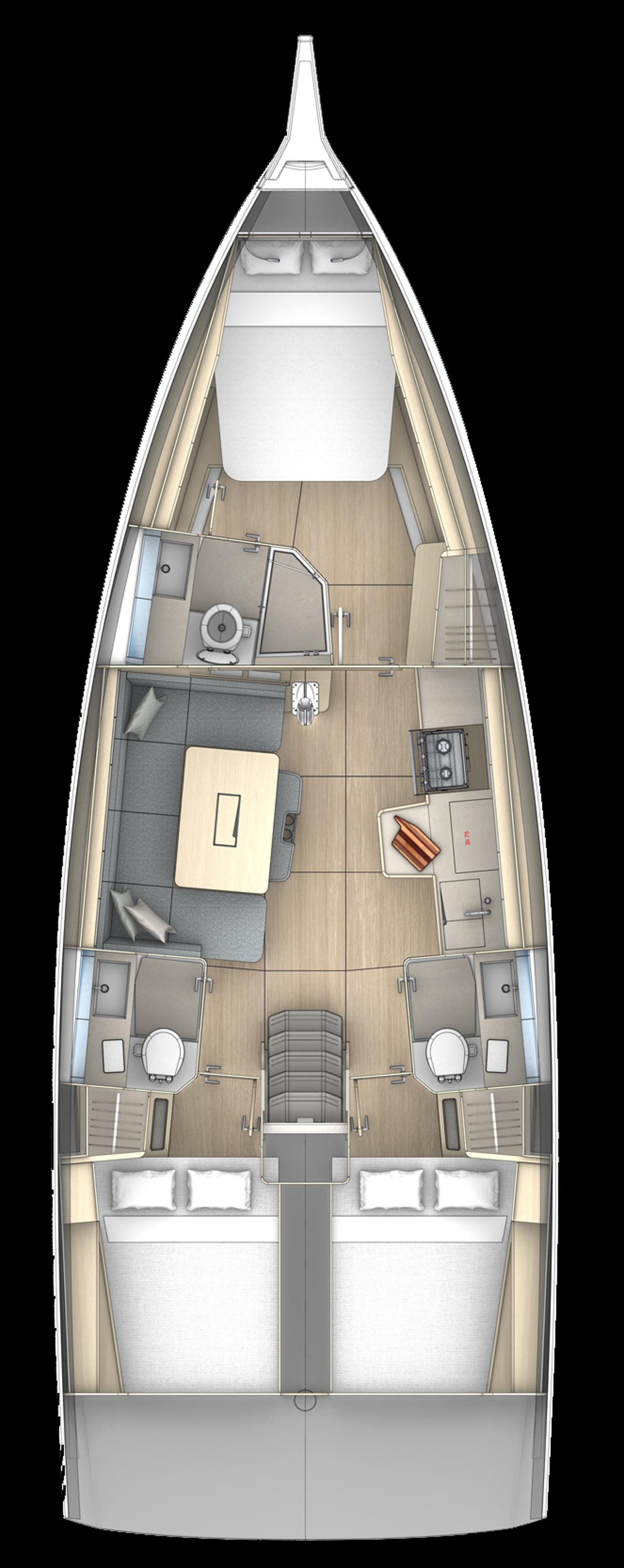 Noleggio Dufour 41 - 3 cab. "Reel Love" a Vodice | Nautilus - Slika 2