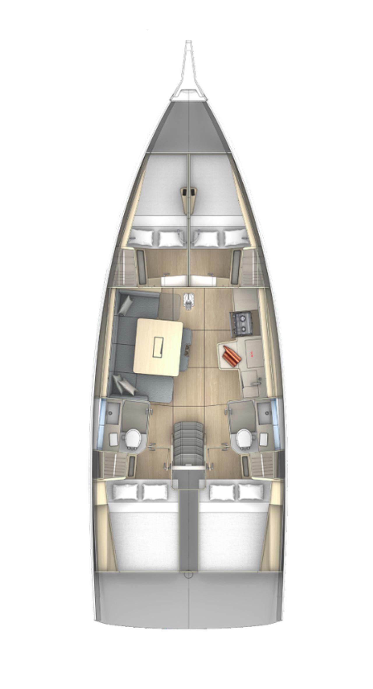 Charter Dufour 41 - 4 cab. "Wild Rose" in Primošten | Nautilus - Slika 2