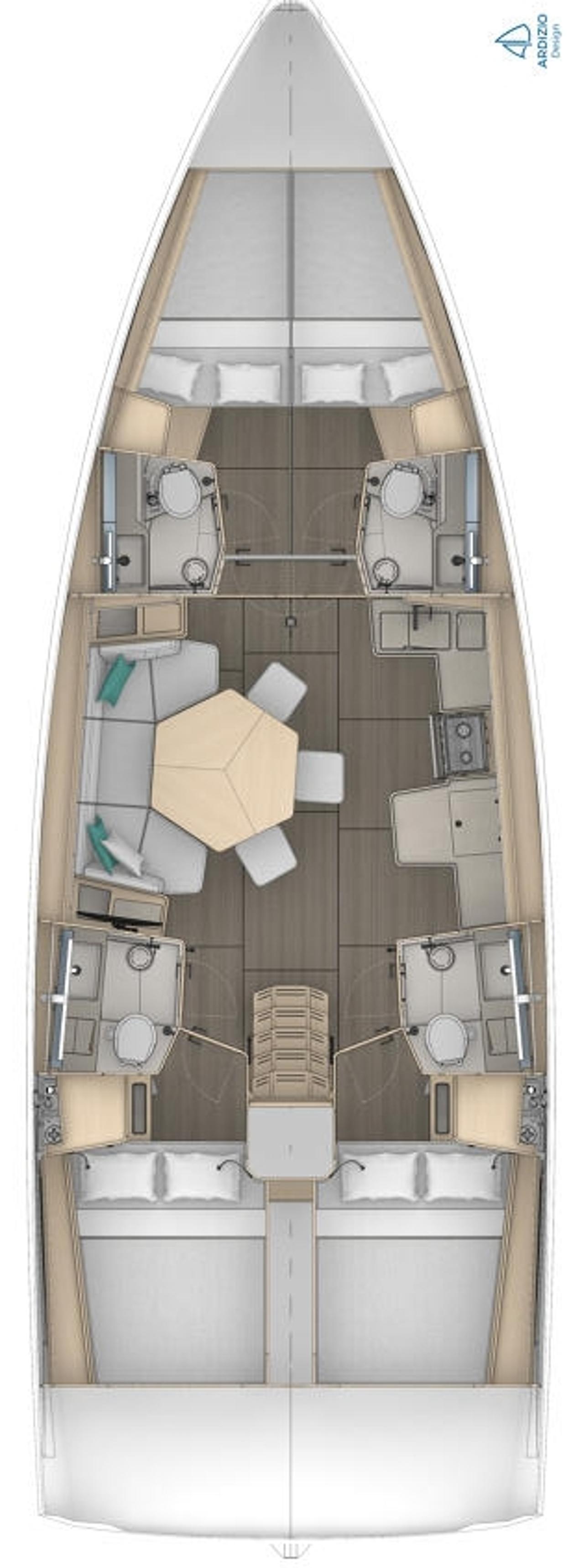 Noleggio Dufour 44 - 4 cab "Funk" a Vodice | Nautilus - Slika 2