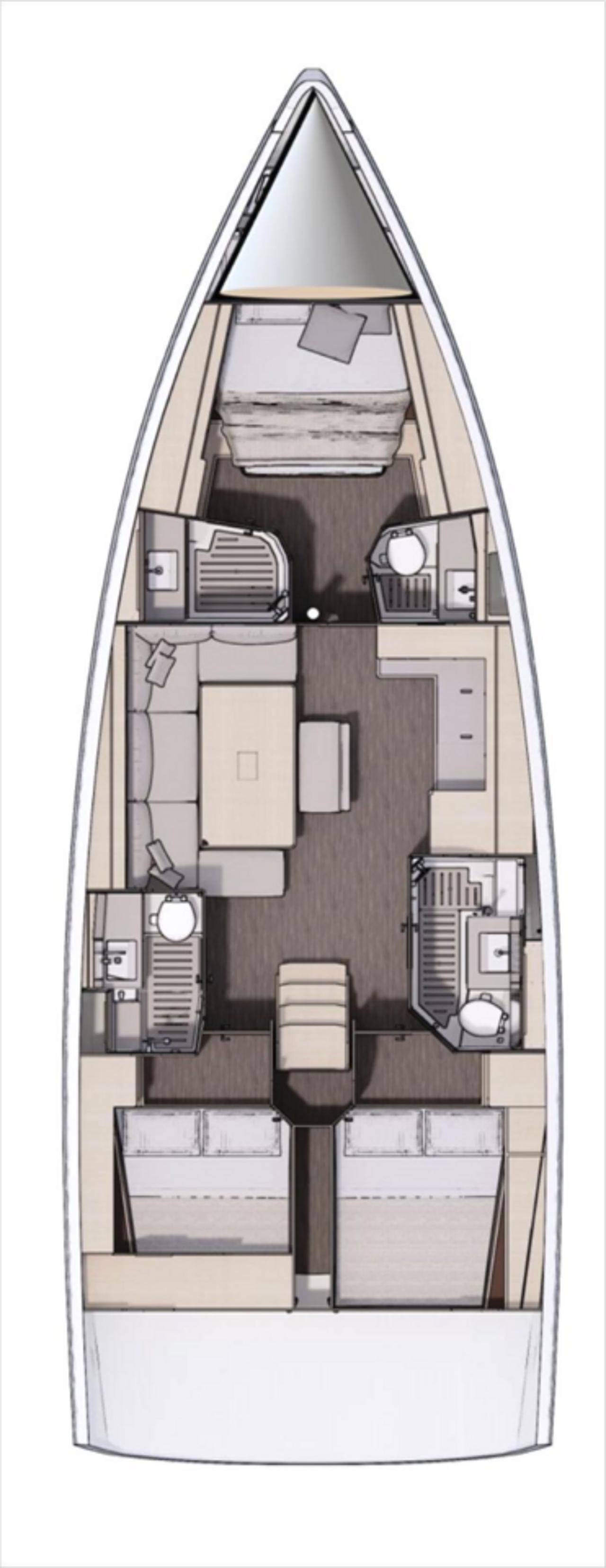 Najam Dufour 470 - 3 cab. "Jolie" u destinaciji Biograd na Moru | Nautilus - Slika 2