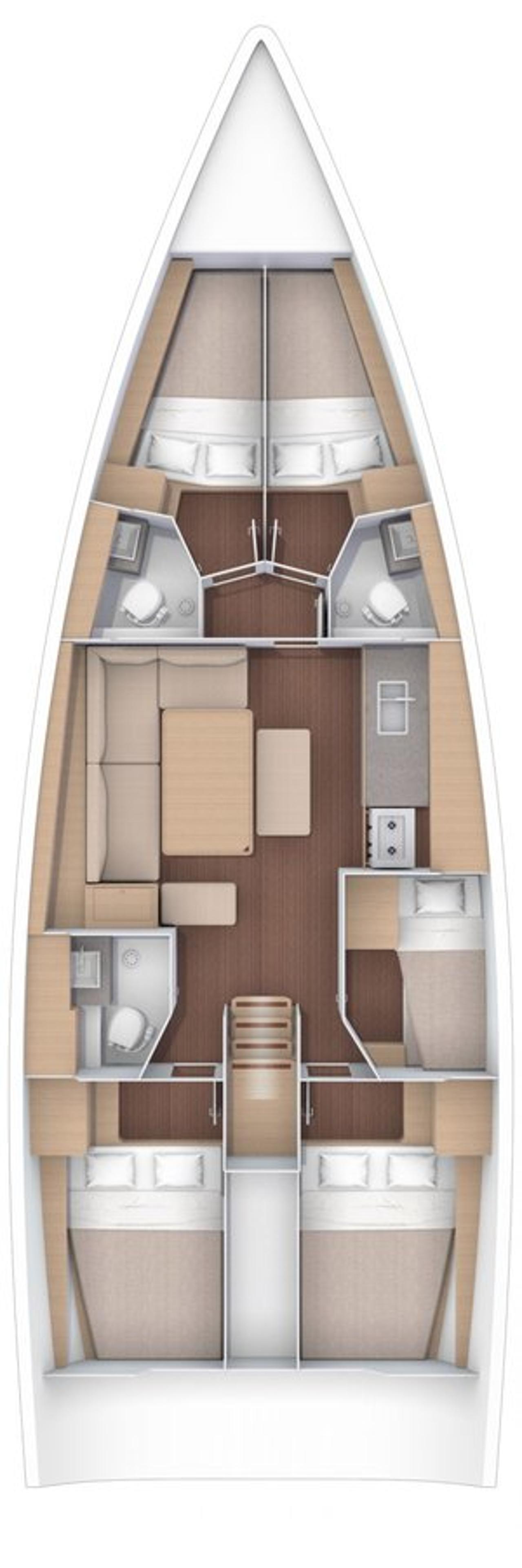 Charter Dufour 470 - 5 cab. "Anthea" in Trogir | Nautilus - Slika 2