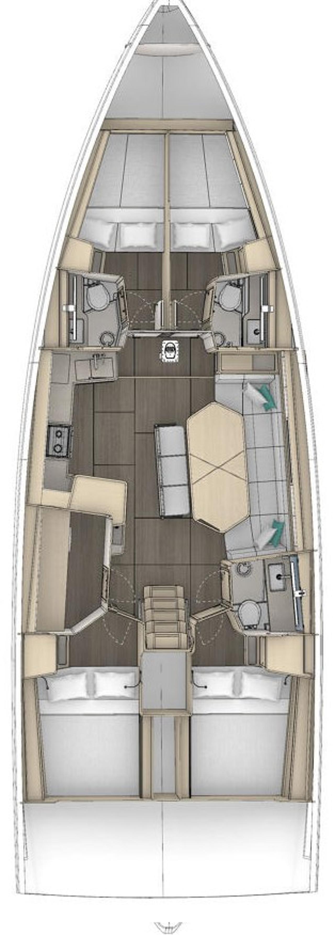 Charter Dufour 48 "Ocean Rose" in Sukošan | Nautilus - Slika 2