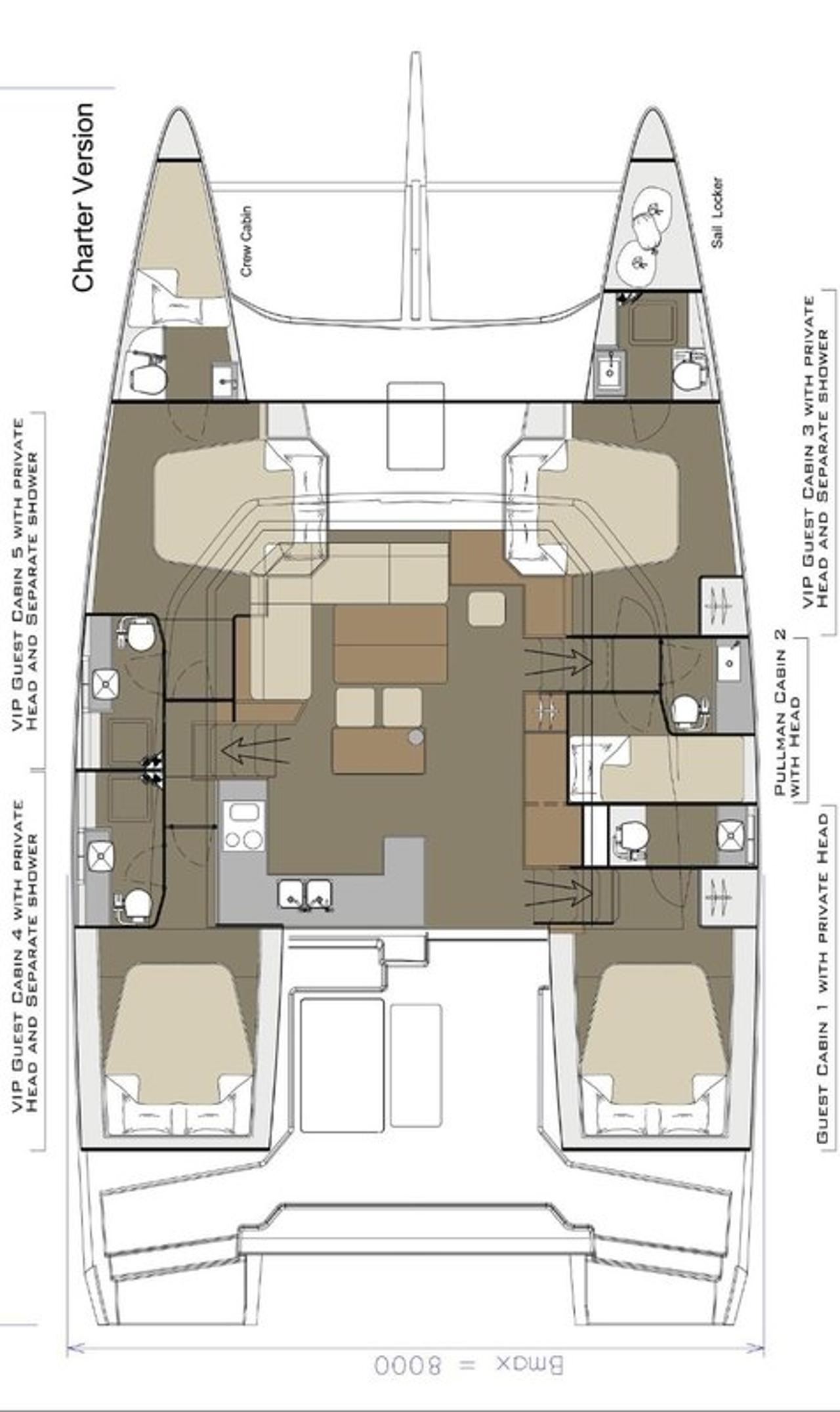 Najam Dufour 48 Catamaran - 5 + 1 cab. "Be Mine" u destinaciji Rogoznica | Nautilus - Slika 2
