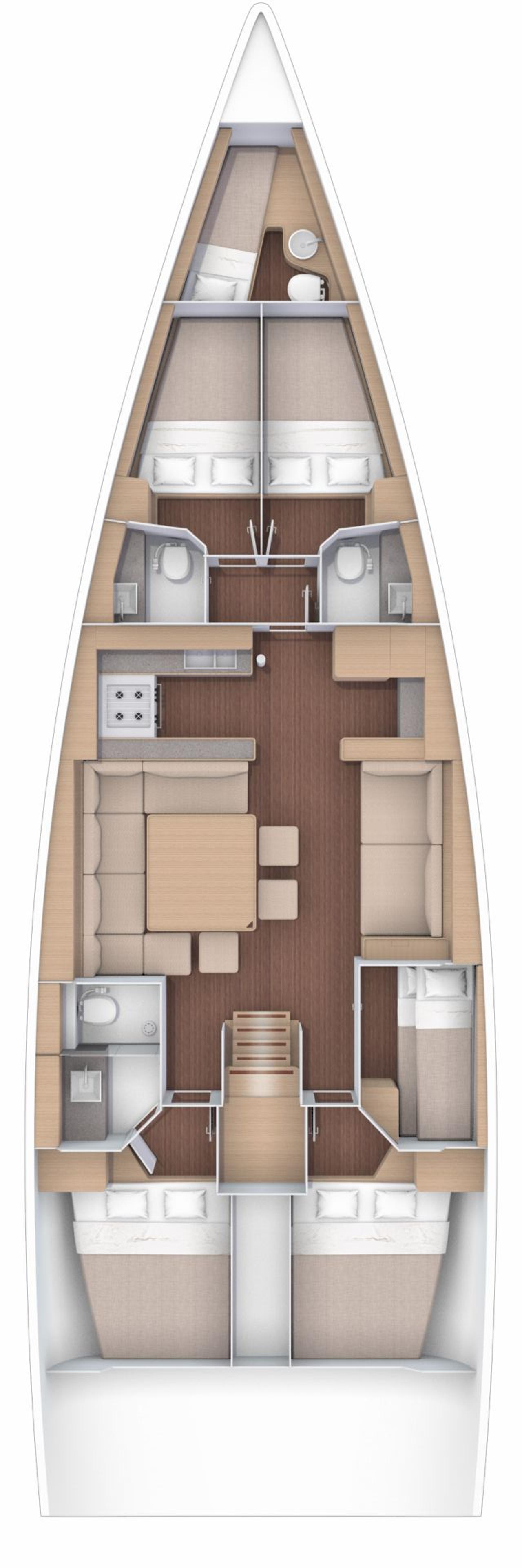 Noleggio Dufour 56 Exclusive - 5 + 1 cab. "Moonlight" a Trogir | Nautilus - Slika 2