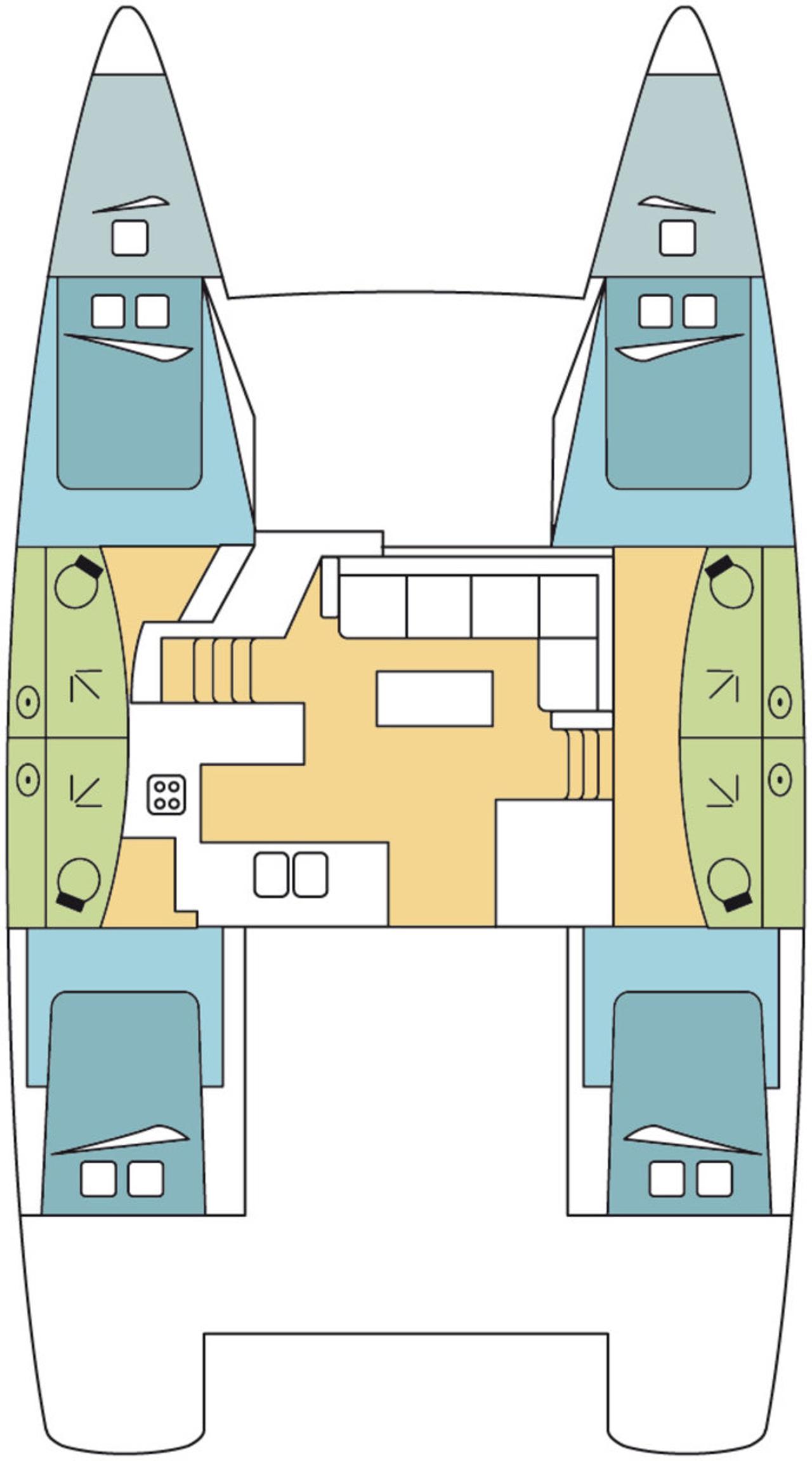 Noleggio Fountaine Pajot Elba 45 - 4 + 2 cab. "Sun Office" a Trogir | Nautilus - Slika 2