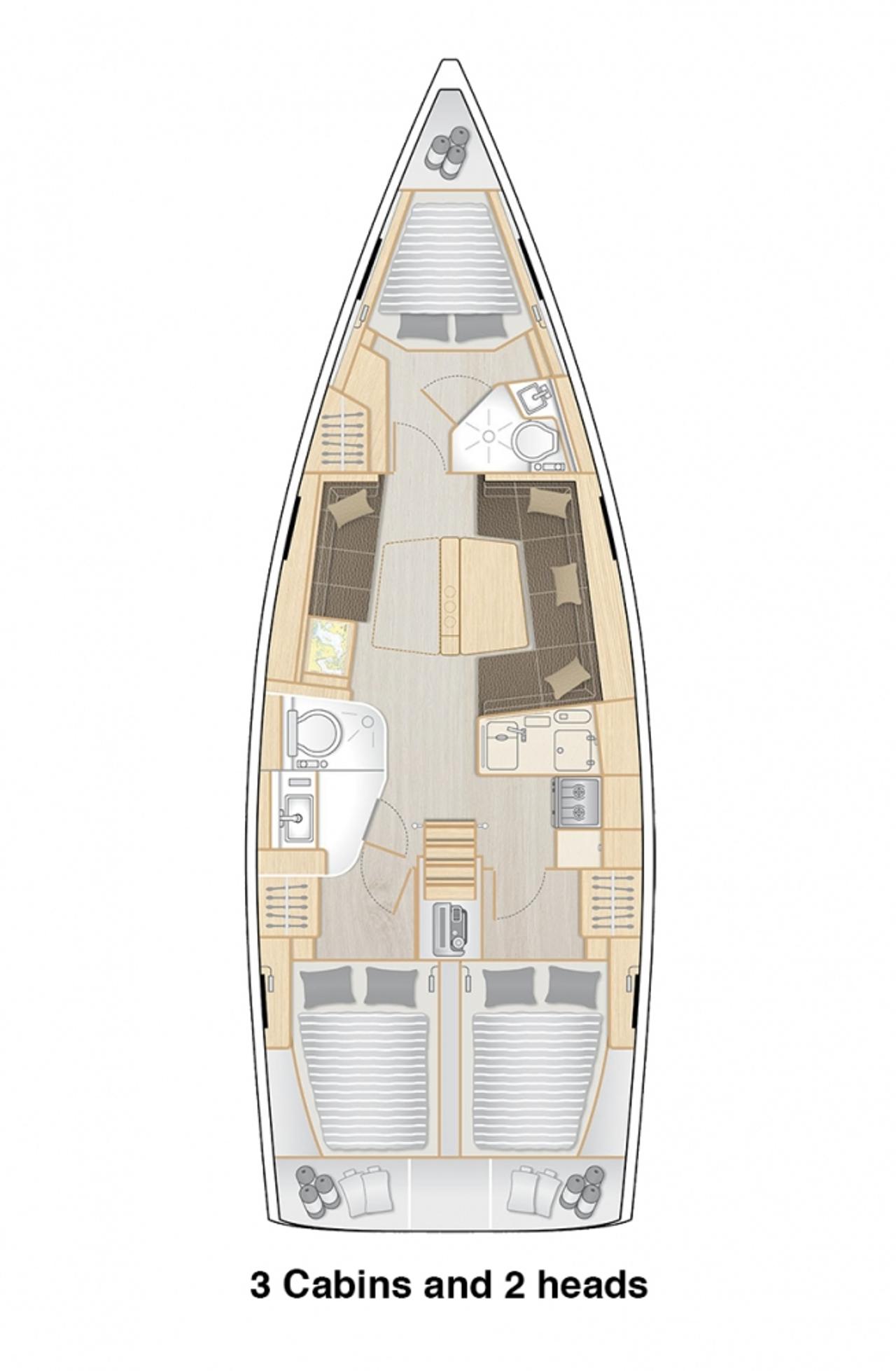 Charter Hanse 418 - 3 cab. "Faro" in Trogir | Nautilus - Slika 2