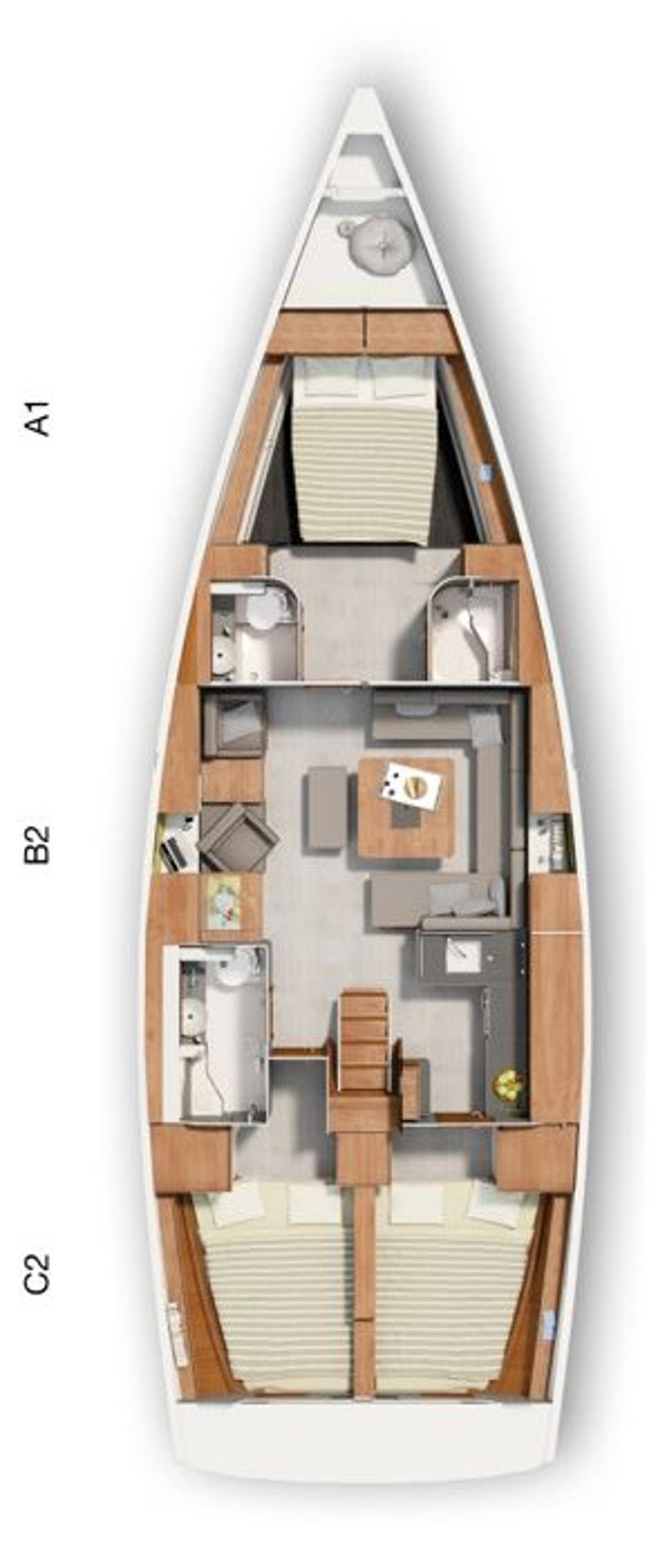 Noleggio Hanse 455 - 3 cab. "Susso" a Biograd na Moru | Nautilus - Slika 2