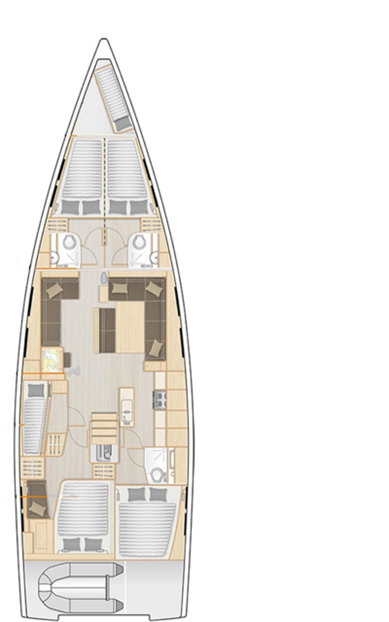 Noleggio Hanse 548 - 5 + 1 cab. "Moje" a Trogir | Nautilus - Slika 2