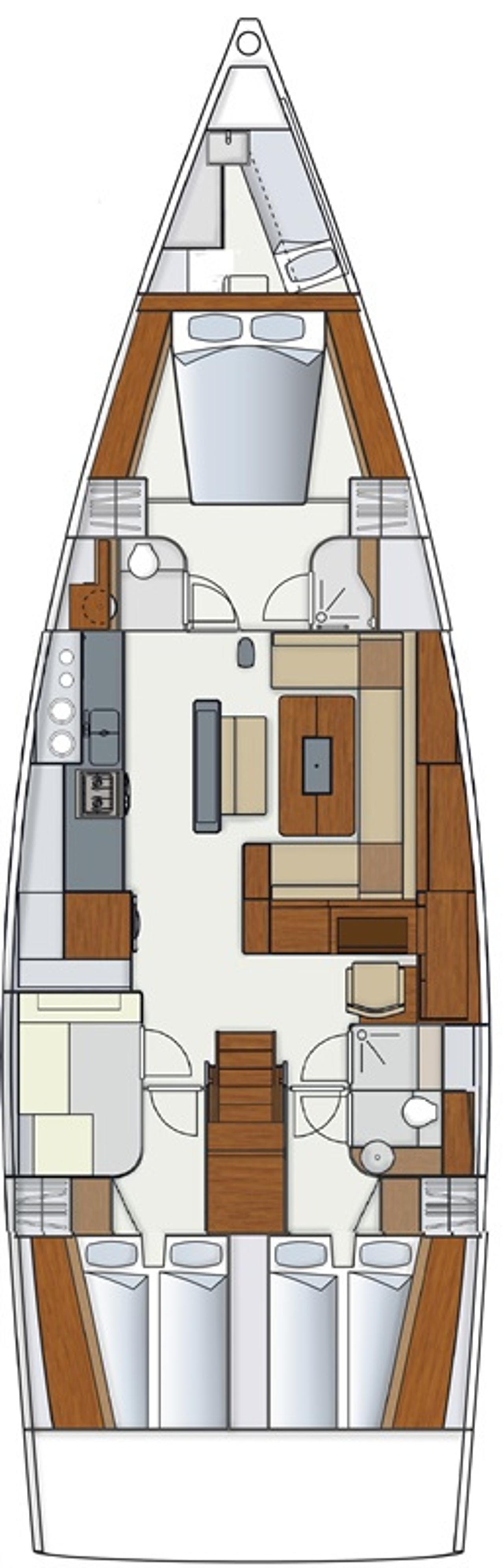 Najam Hanse 575 - 3 + 1 cab. "Vidar" u destinaciji Trogir | Nautilus - Slika 2