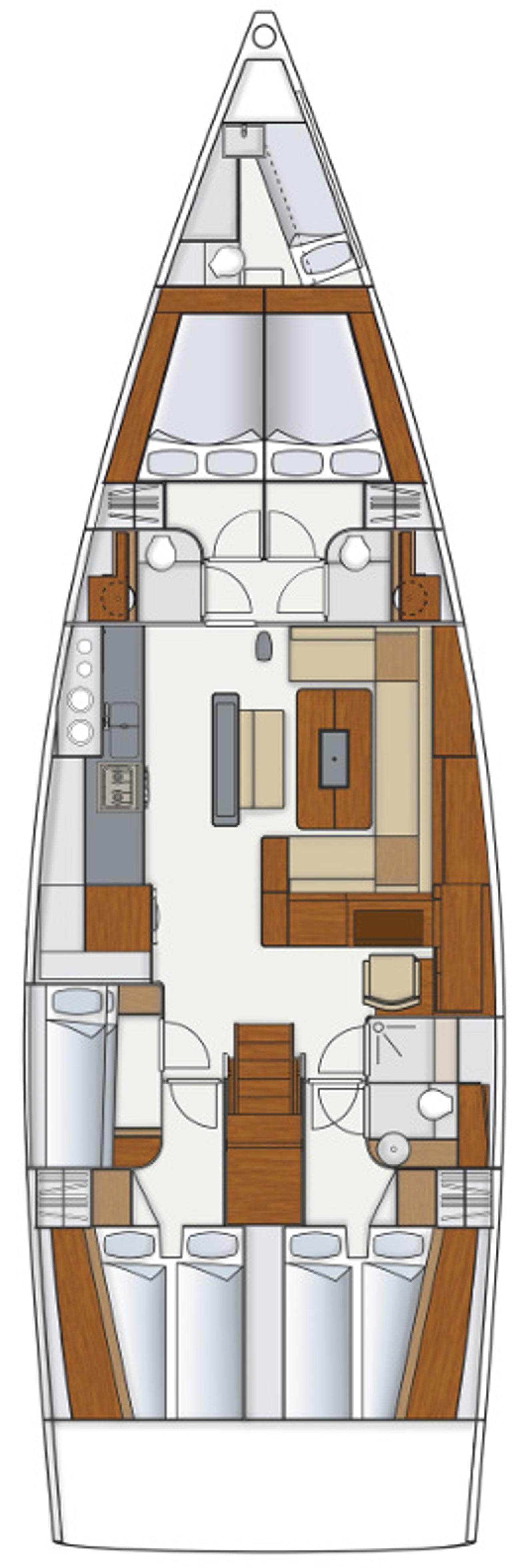 Noleggio Hanse 575 - 5 + 1 cab. "Star Princess" a Trogir | Nautilus - Slika 2