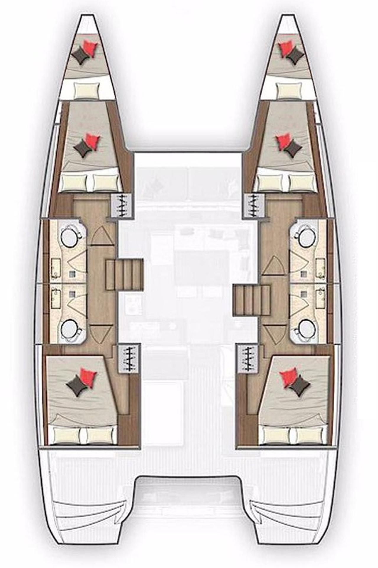 Noleggio Lagoon 40 - 4 + 2 cab "La Luna" a Sukošan | Nautilus - Slika 2