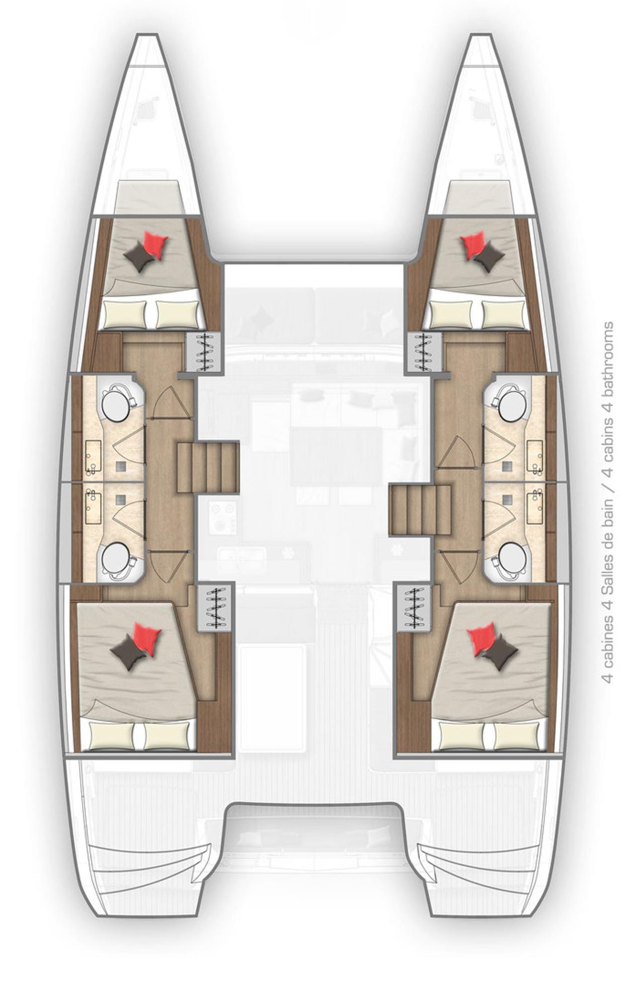 Charter Lagoon 40 - 4 + 2 cab "Wild Cat" in Biograd na Moru | Nautilus - Slika 2