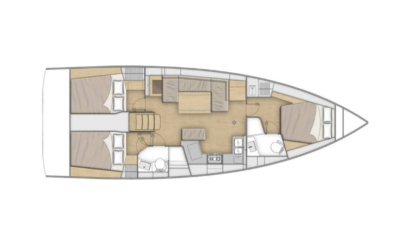 Najam Oceanis 40.1 - 3 cab. "Bibi One" u destinaciji Split | Nautilus - Slika 2