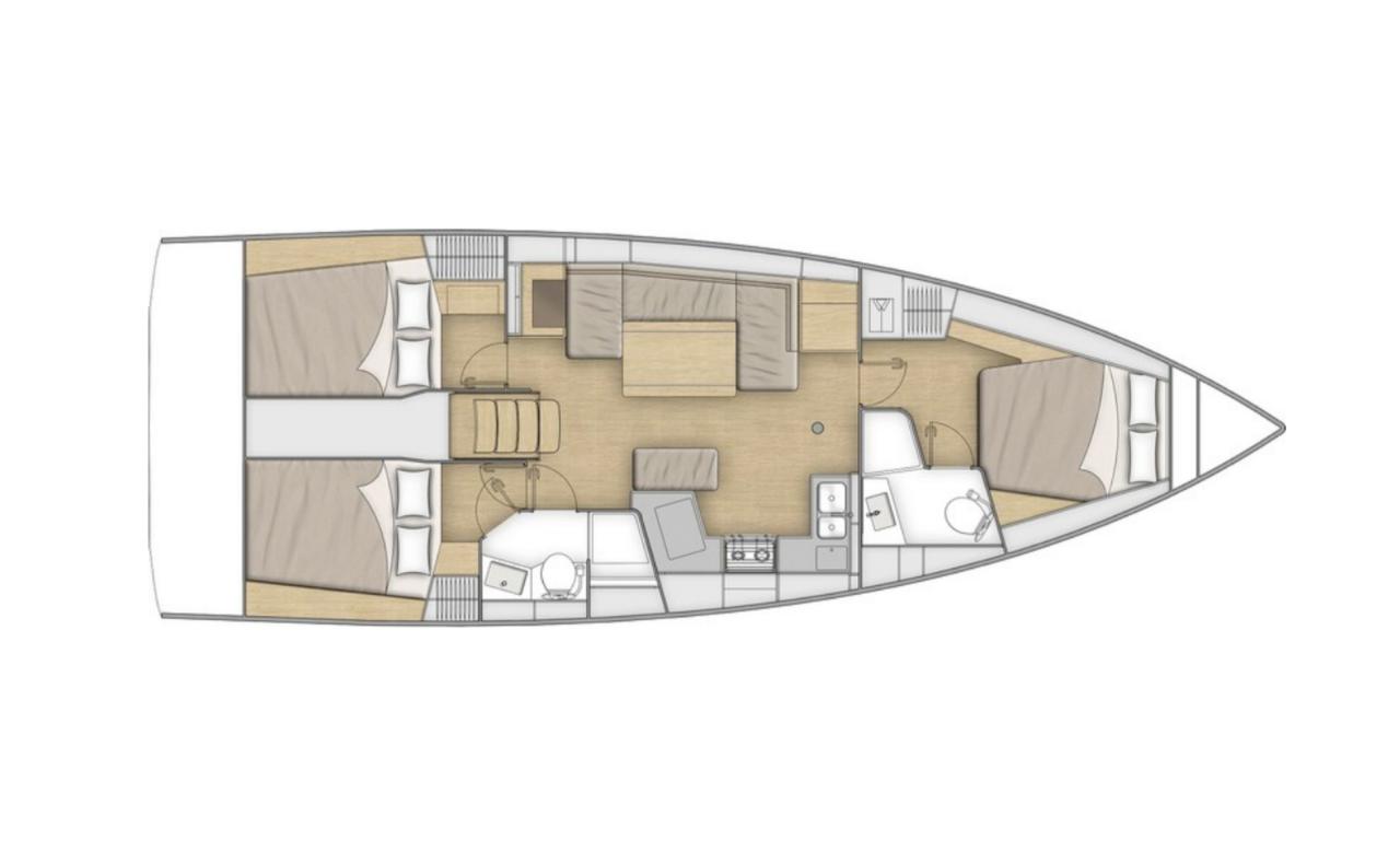 Najam Oceanis 40.1 - 3 cab. "Kobe" u destinaciji Medulin | Nautilus - Slika 2