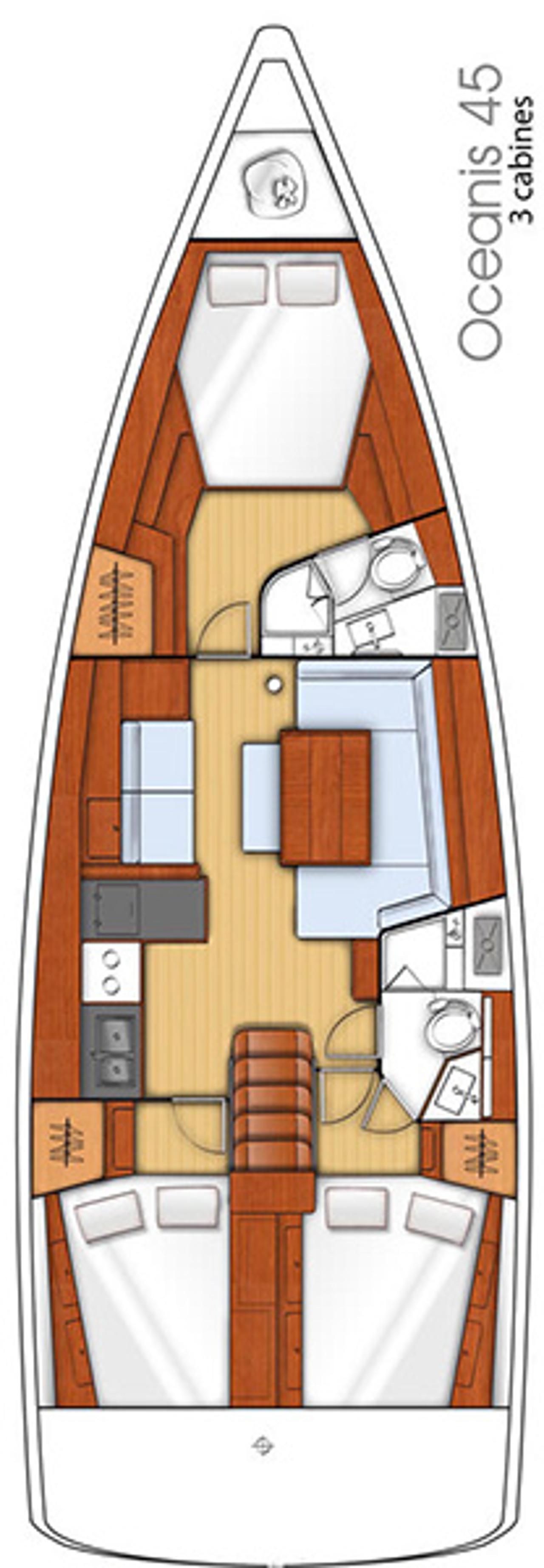 Charter Oceanis 45 - 3 cab. "Barbarella" in Trogir | Nautilus - Slika 2