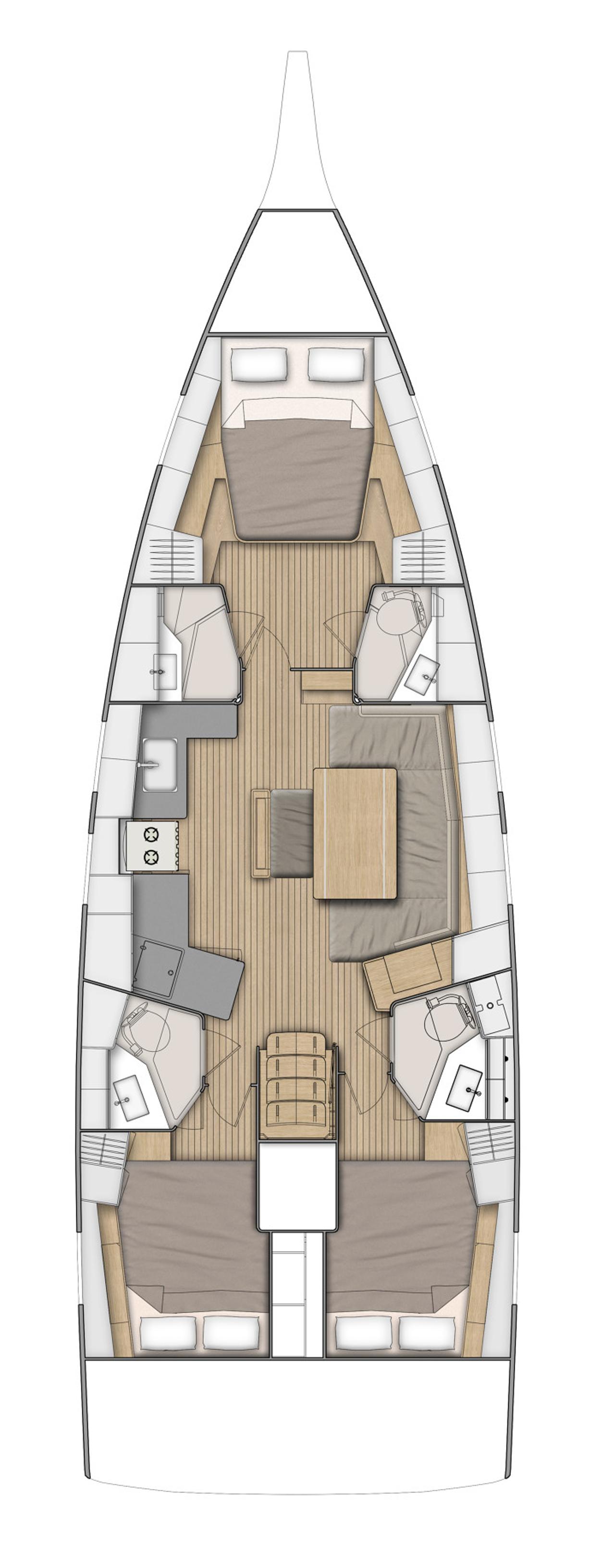Charter Oceanis 46.1 - 3 cab. "Air 2" in Trogir | Nautilus - Slika 2