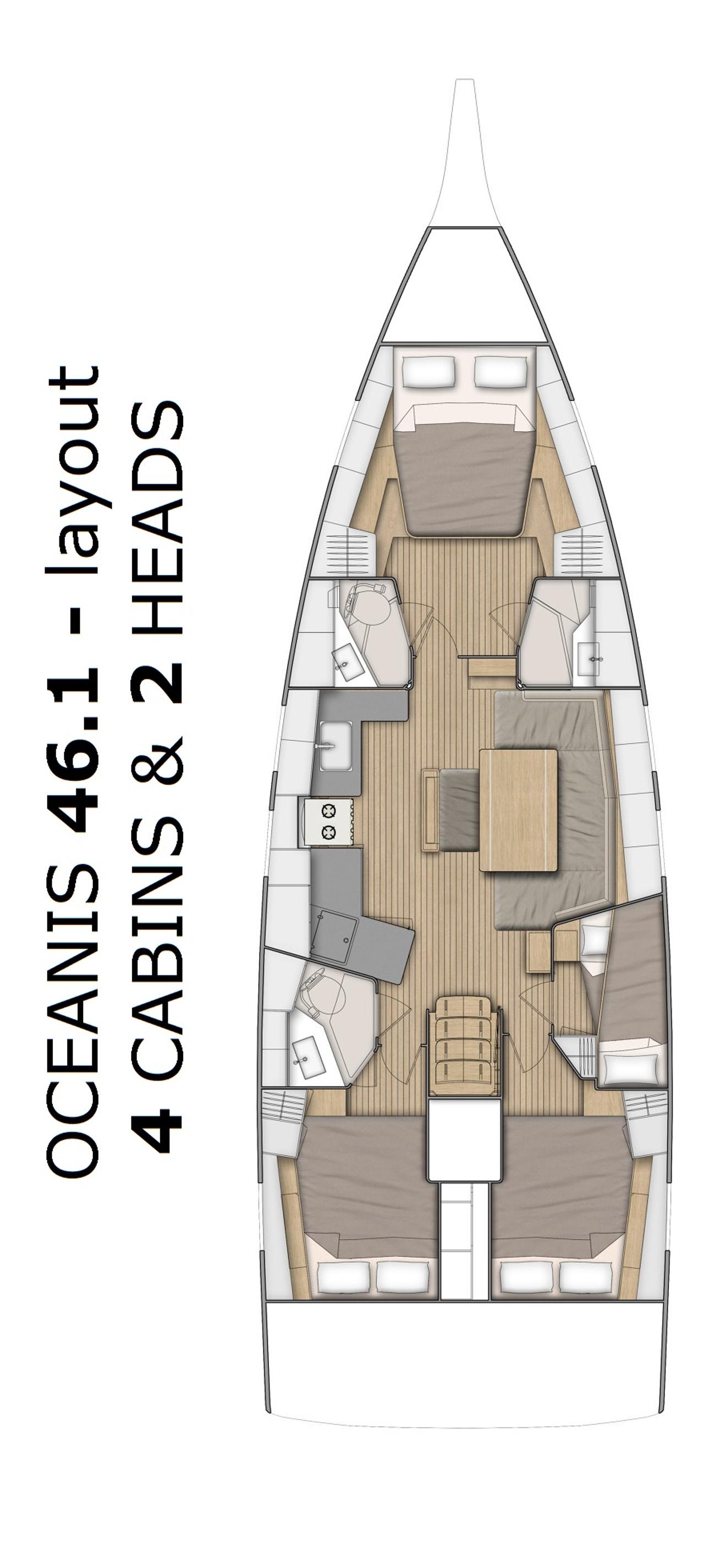 Charter Oceanis 46.1 - 4 cab. "Nalu" in Medulin | Nautilus - Slika 2