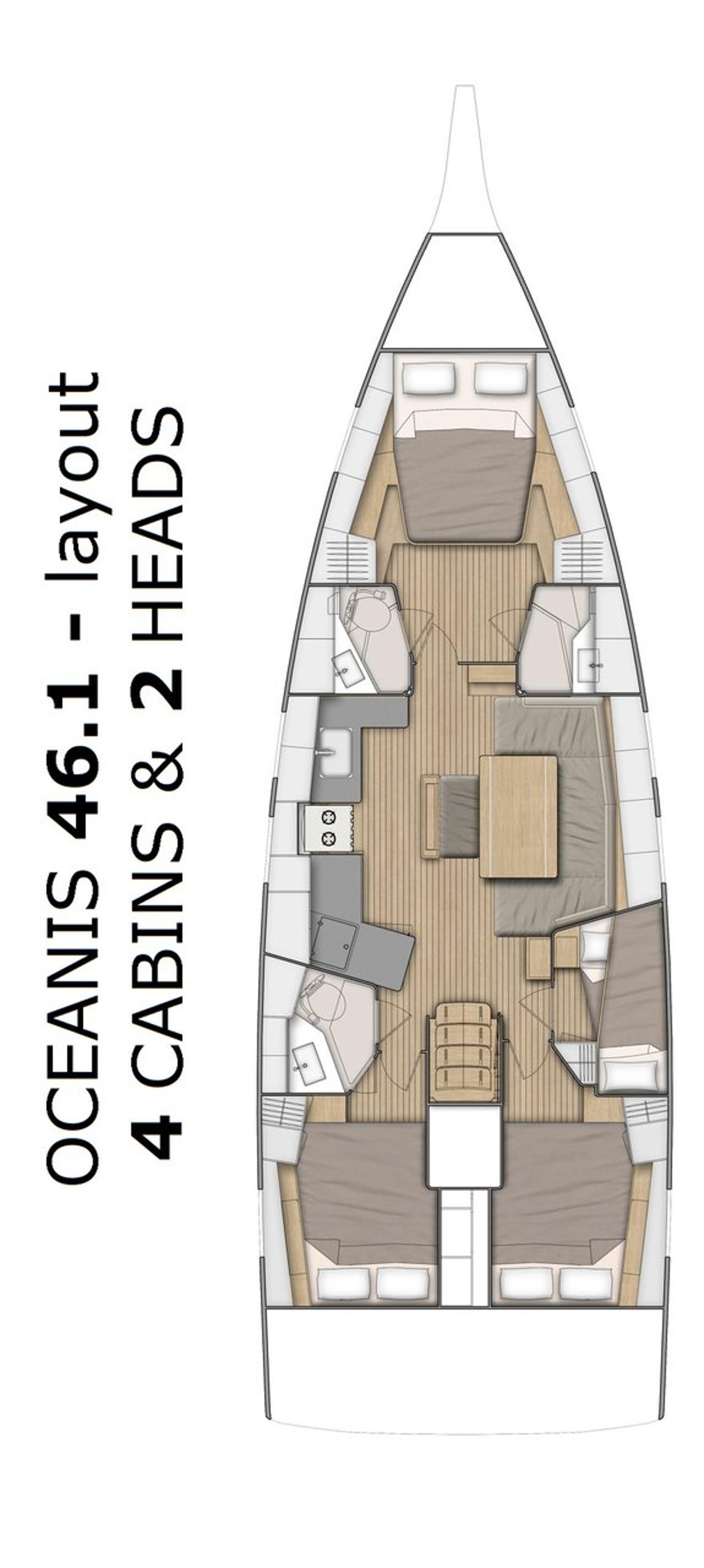 Najam Oceanis 46.1 - 4 cab. "Olma" u destinaciji Split | Nautilus - Slika 2