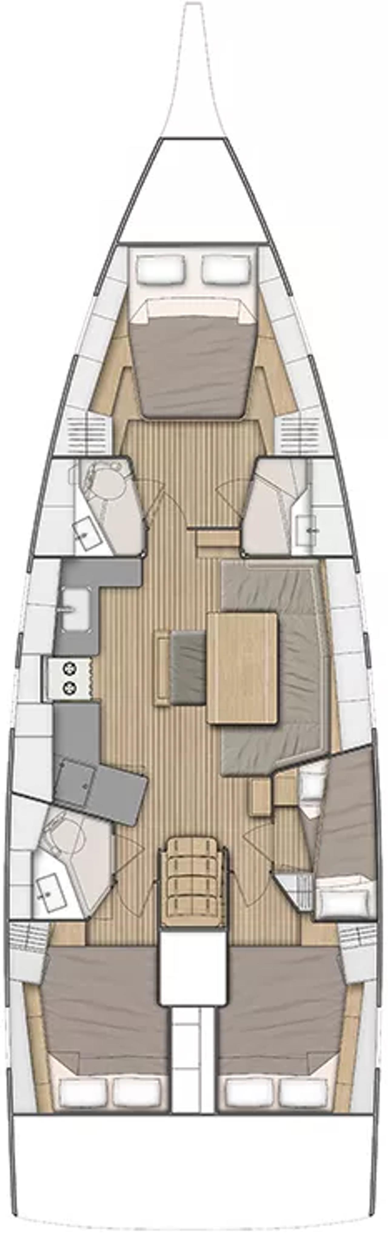 Najam Oceanis 46.1 - 4 cab. "Zeppelin" u destinaciji Primošten | Nautilus - Slika 2