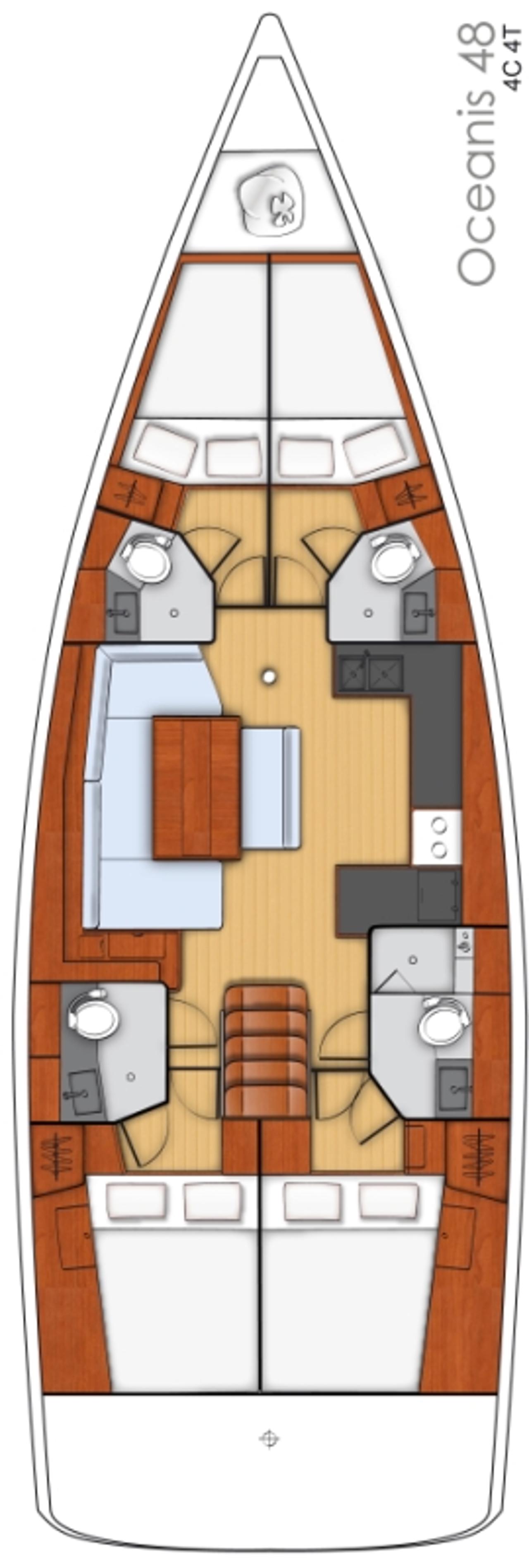 Najam Oceanis 48 - 4 cab. "Flou" u destinaciji Split | Nautilus - Slika 2