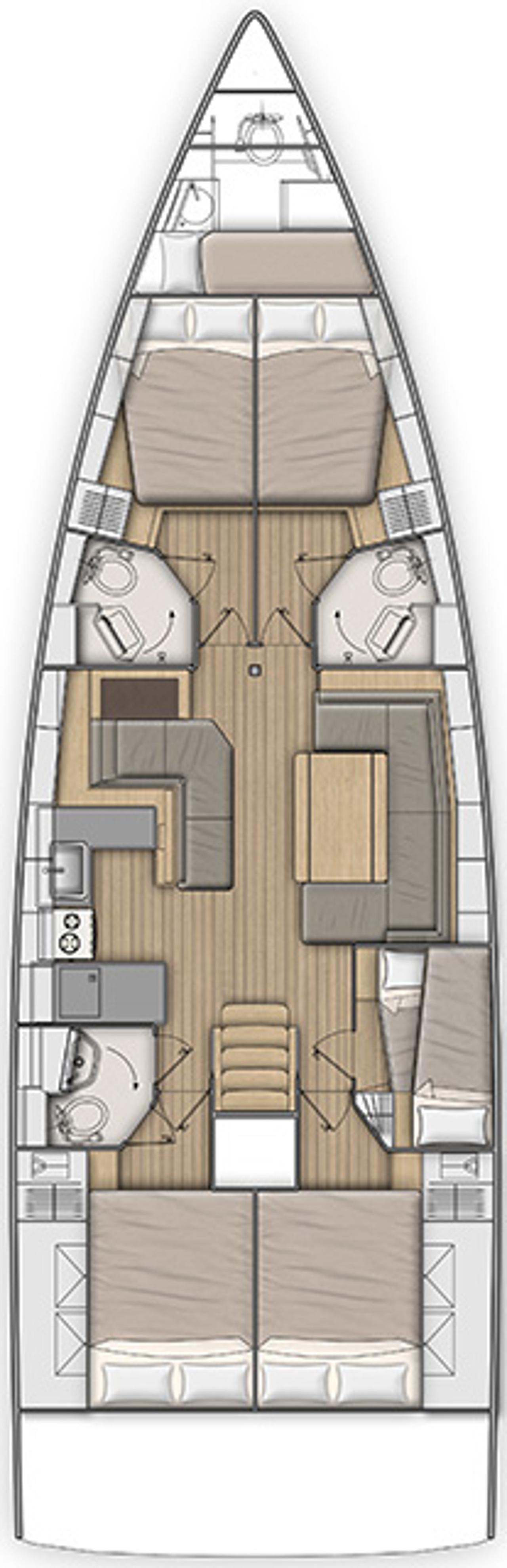 Najam Oceanis 51.1 - 5 + 1 cab. "Seaduction" u destinaciji Trogir | Nautilus - Slika 2
