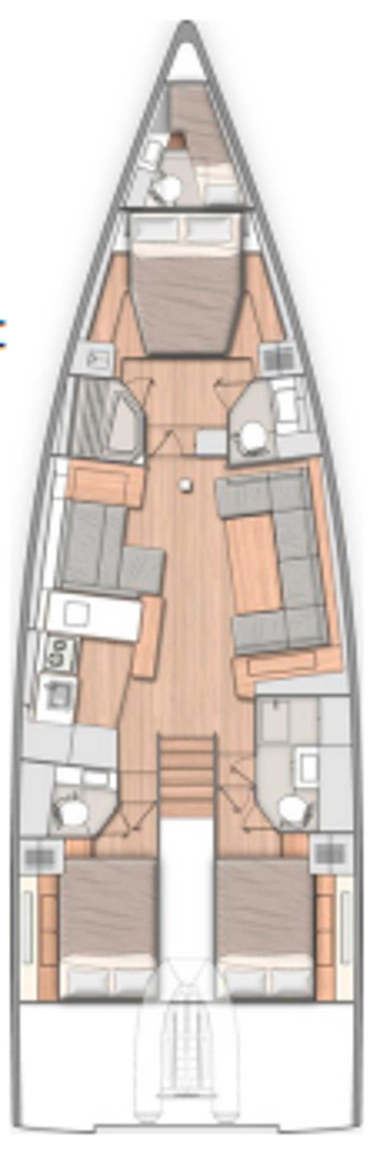 Najam Oceanis 54 - 3 + 1 cab. "Big Blue" u destinaciji Seget Donji | Nautilus - Slika 2