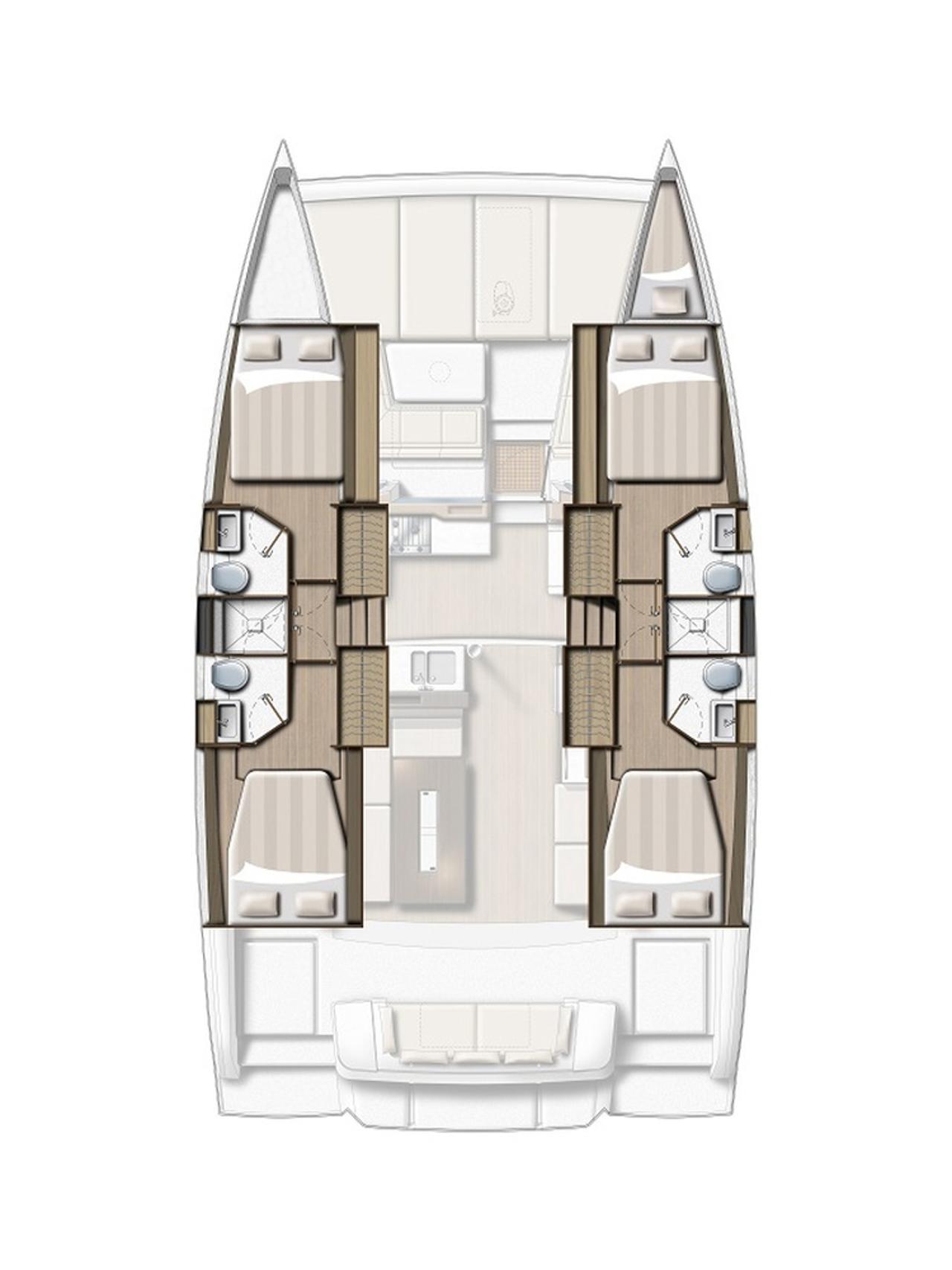 Charter Bali 4.2 - 4 + 1 cab. "Au Soleil" in Kaštela | Nautilus - Slika 2