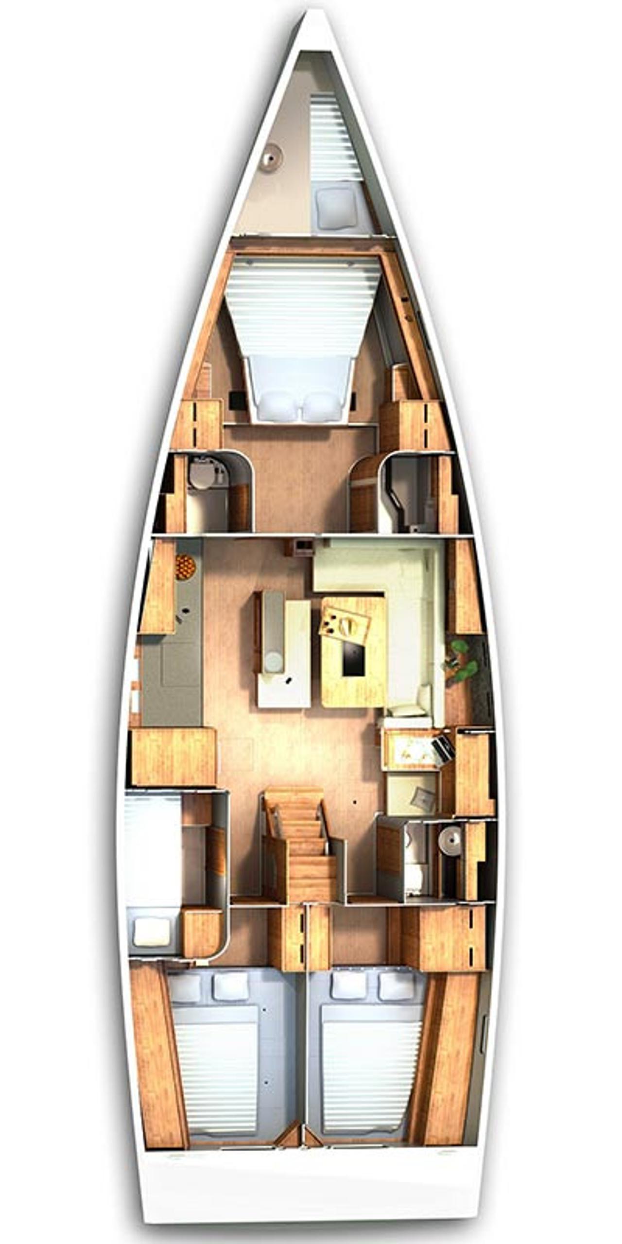 Charter Hanse 505 - 4 + 1 cab. "Blue Bonnet af Lovnas - OW" in Biograd na Moru | Nautilus - Slika 2