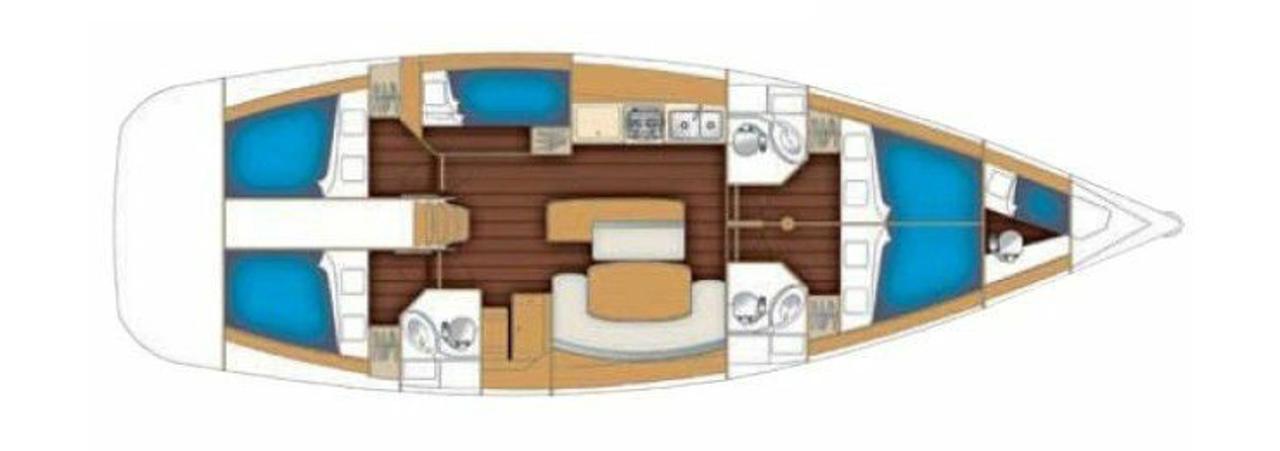 Najam Cyclades 50.5 - 5 + 1 cab. "Manitu" u destinaciji Alimos | Nautilus - Slika 3