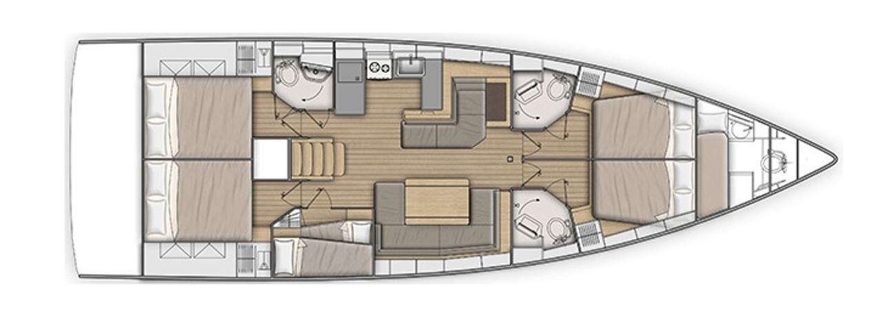 Najam Oceanis 51.1 - 5 + 1 cab. "Pearl Dreams" u destinaciji Sukošan | Nautilus - Slika 2