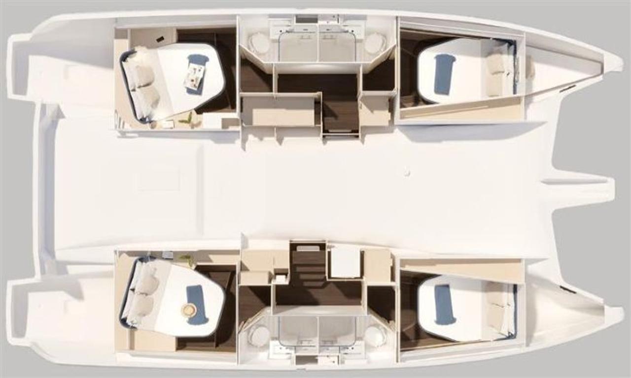 Charter Fountaine Pajot FP 44 Quatuor - 4 + 2 cab. "Agios Paisios" in Alimos | Nautilus - Slika 2