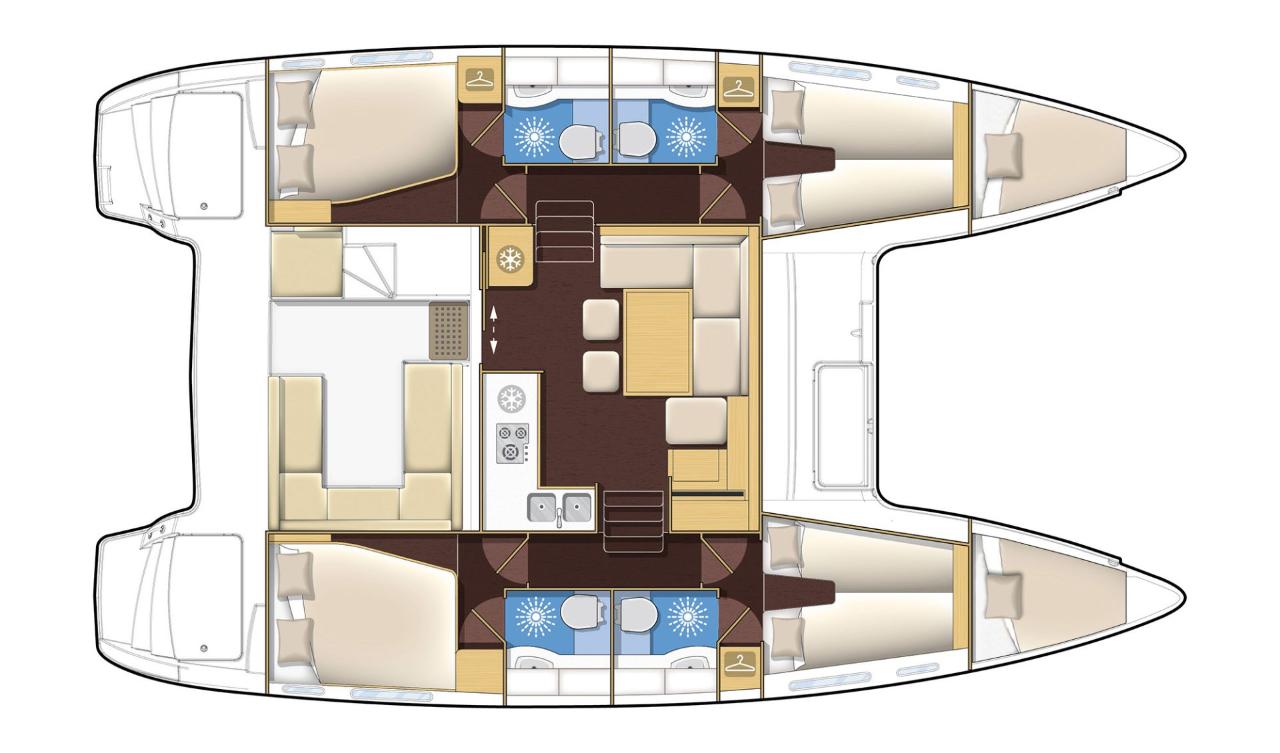 Najam Lagoon 400 S2 - 4 + 2 cab. "Vicky" u destinaciji Municipal Unit of Lefkada | Nautilus - Slika 3