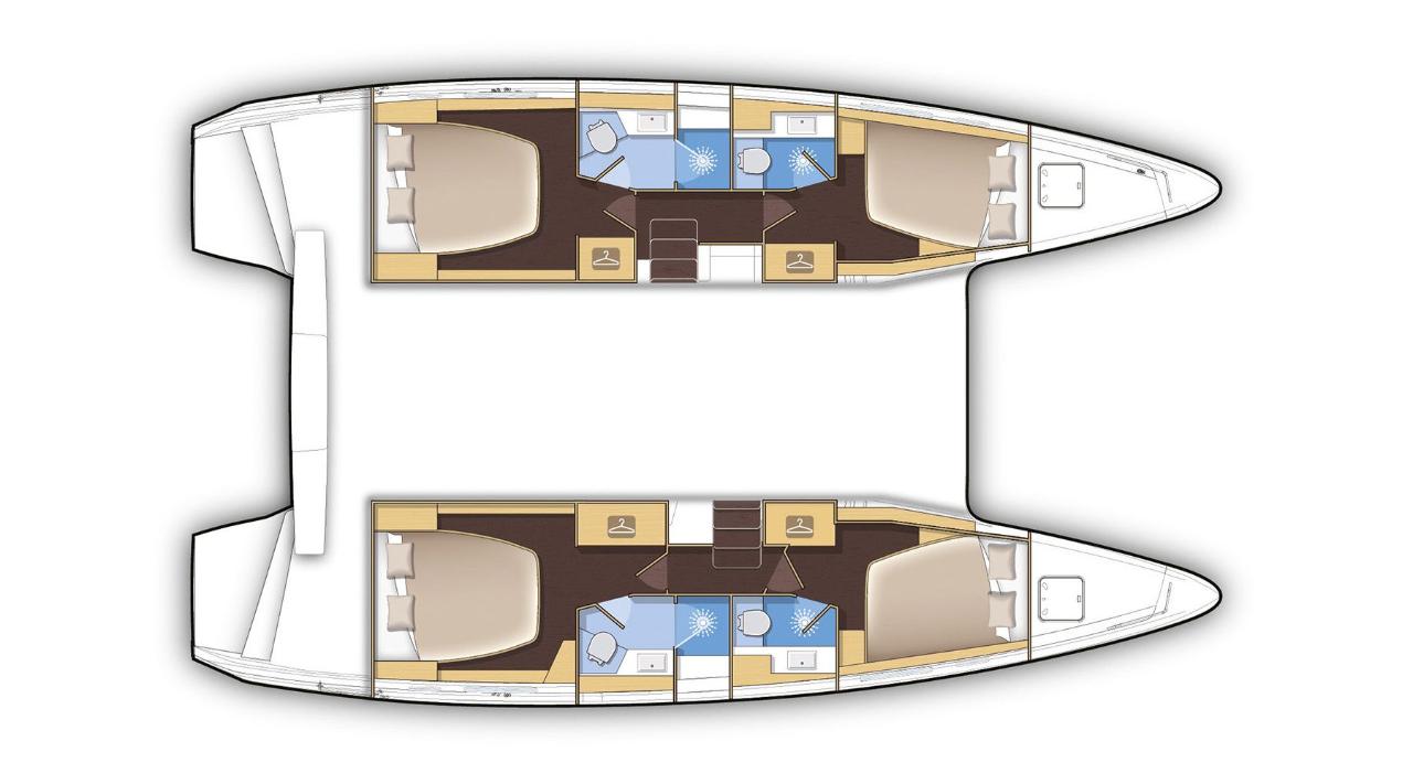 Najam Lagoon 42 - 4 + 2 cab. "White Waves" u destinaciji Municipal Unit of Lefkada | Nautilus - Slika 3