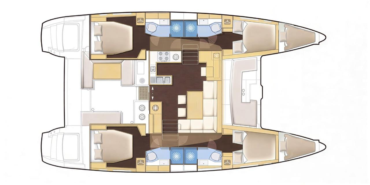 Najam Lagoon 450 - 4 + 2 cab. "Thoe" u destinaciji Kos | Nautilus - Slika 2