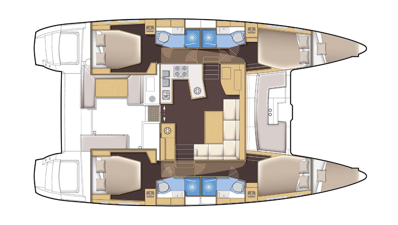 Najam Lagoon 450 F - 4 + 2 cab. "Kon-Tiki" u destinaciji Preveza | Nautilus - Slika 2