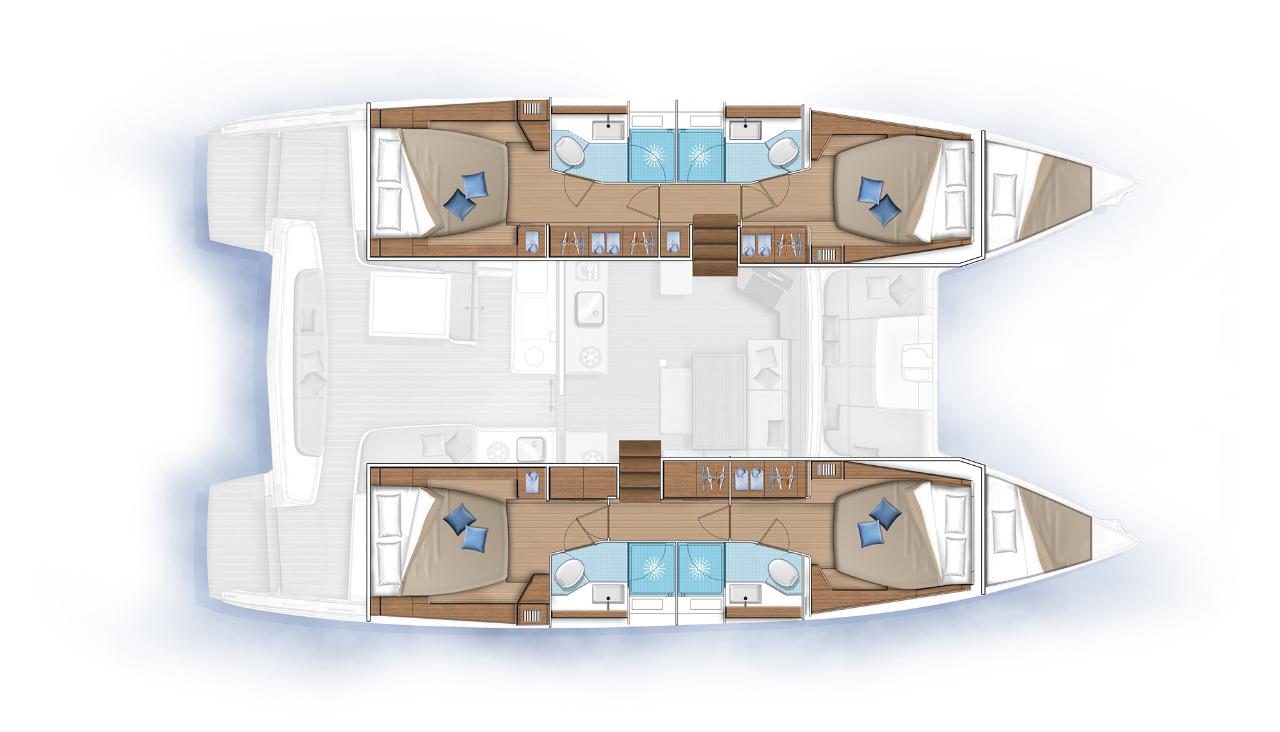 Charter Lagoon 46 - 4 + 2 cab. "If" in Krf | Nautilus - Slika 2