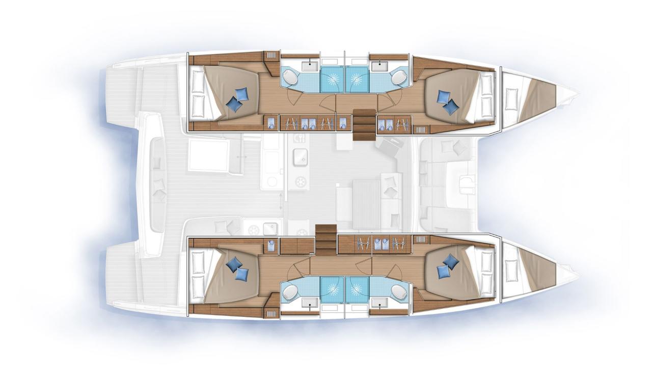 Charter Lagoon 46 - 4 + 2 cab. "Pnoe" in Municipal Unit of Lefkada | Nautilus - Slika 3