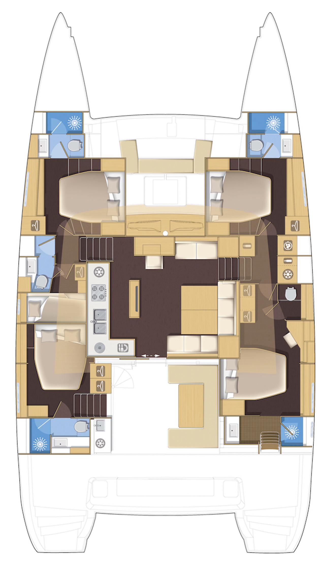 Charter Lagoon 52 F - 5 cab. "Tamiro" in Krf | Nautilus - Slika 2
