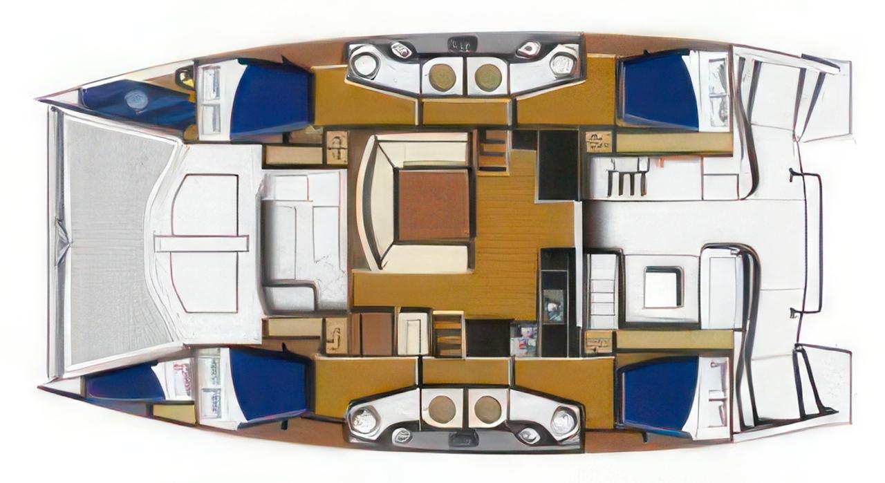 Charter Leopard 48 - 4 + 1 cab. "Satisfaction" in Municipal Unit of Lefkada | Nautilus - Slika 3