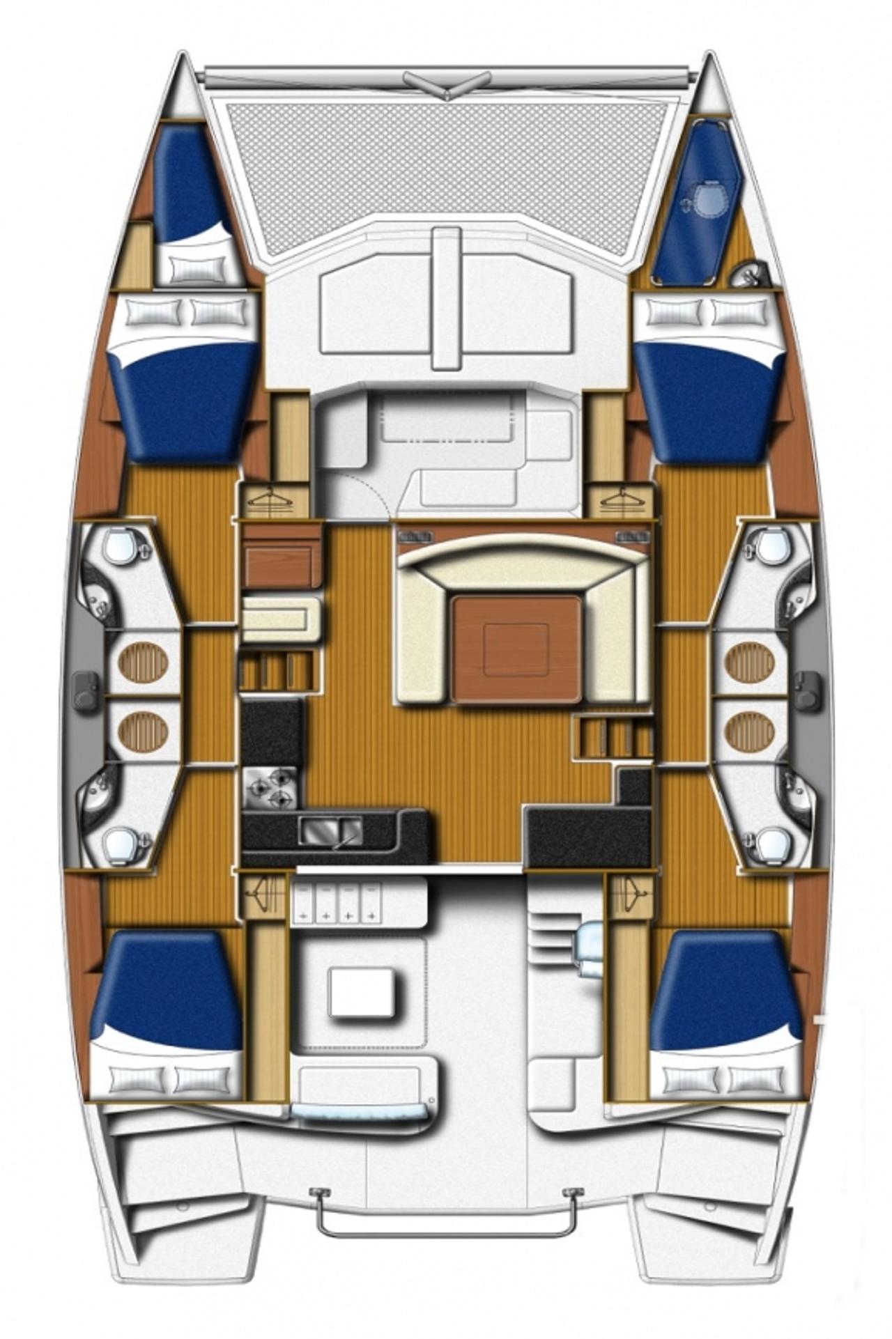 Charter Leopard 48 - 4 + 1 cab. "Satisfaction" in Municipal Unit of Lefkada | Nautilus - Slika 2