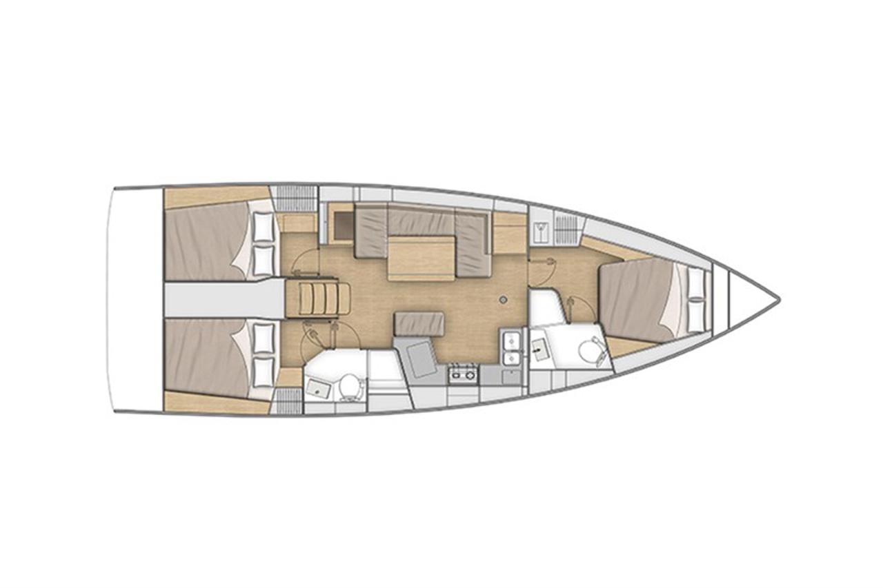 Najam Oceanis 40.1 - 3 cab. "Ariadne" u destinaciji Municipal Unit of Lefkada | Nautilus - Slika 2