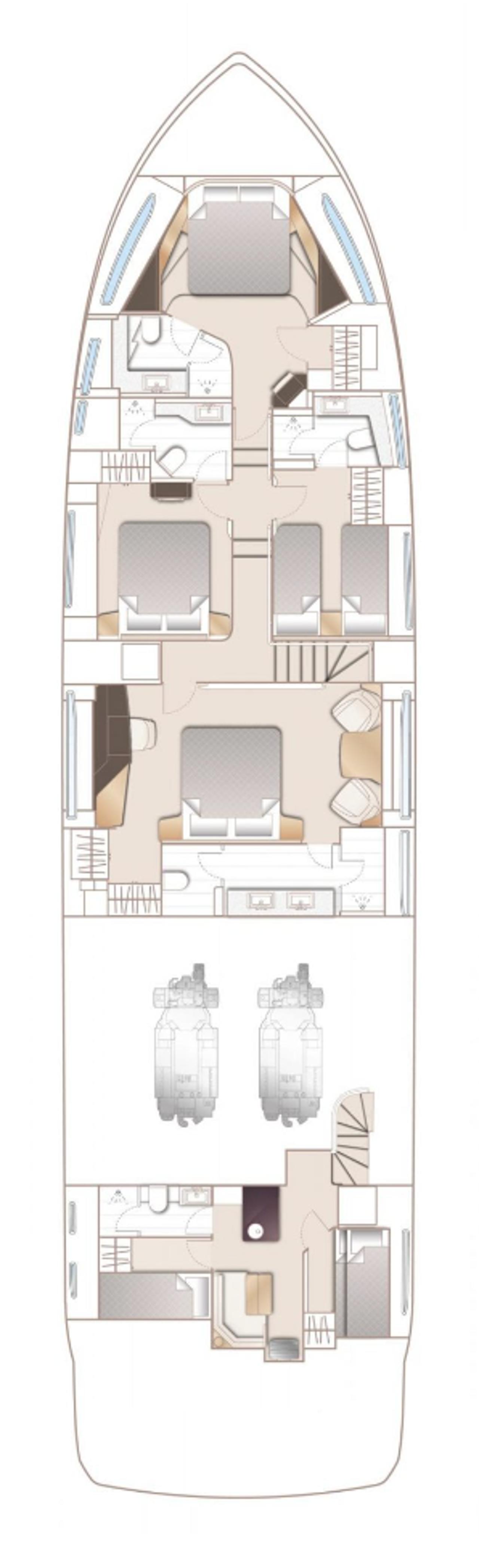 Noleggio Princess Y85 "Vista" a Alimos | Nautilus - Slika 2