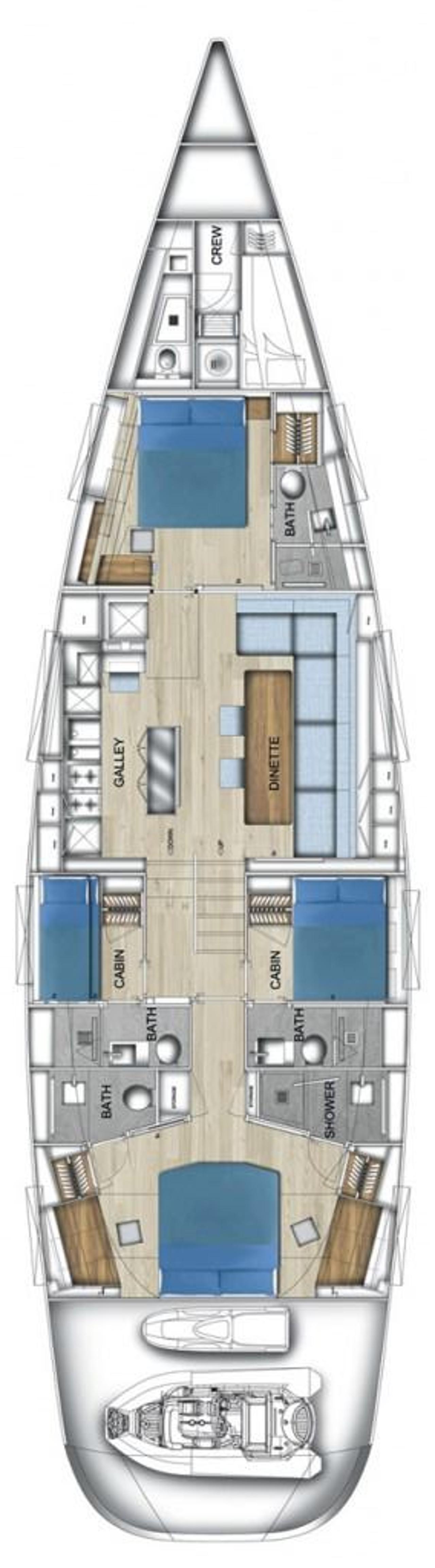 Noleggio Silent 76 - 4 + 1 cab. "Gigreca" a Alimos | Nautilus - Slika 2