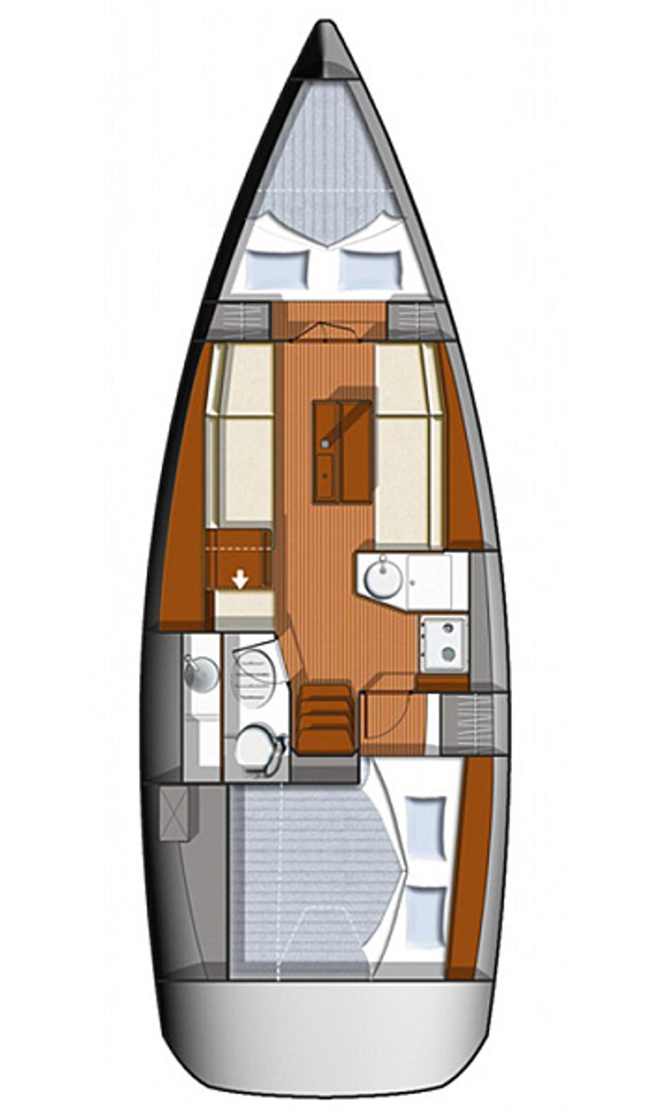 Najam Sun Odyssey 33i - 2 cab. "Buena Suerte" u destinaciji Split | Nautilus - Slika 2