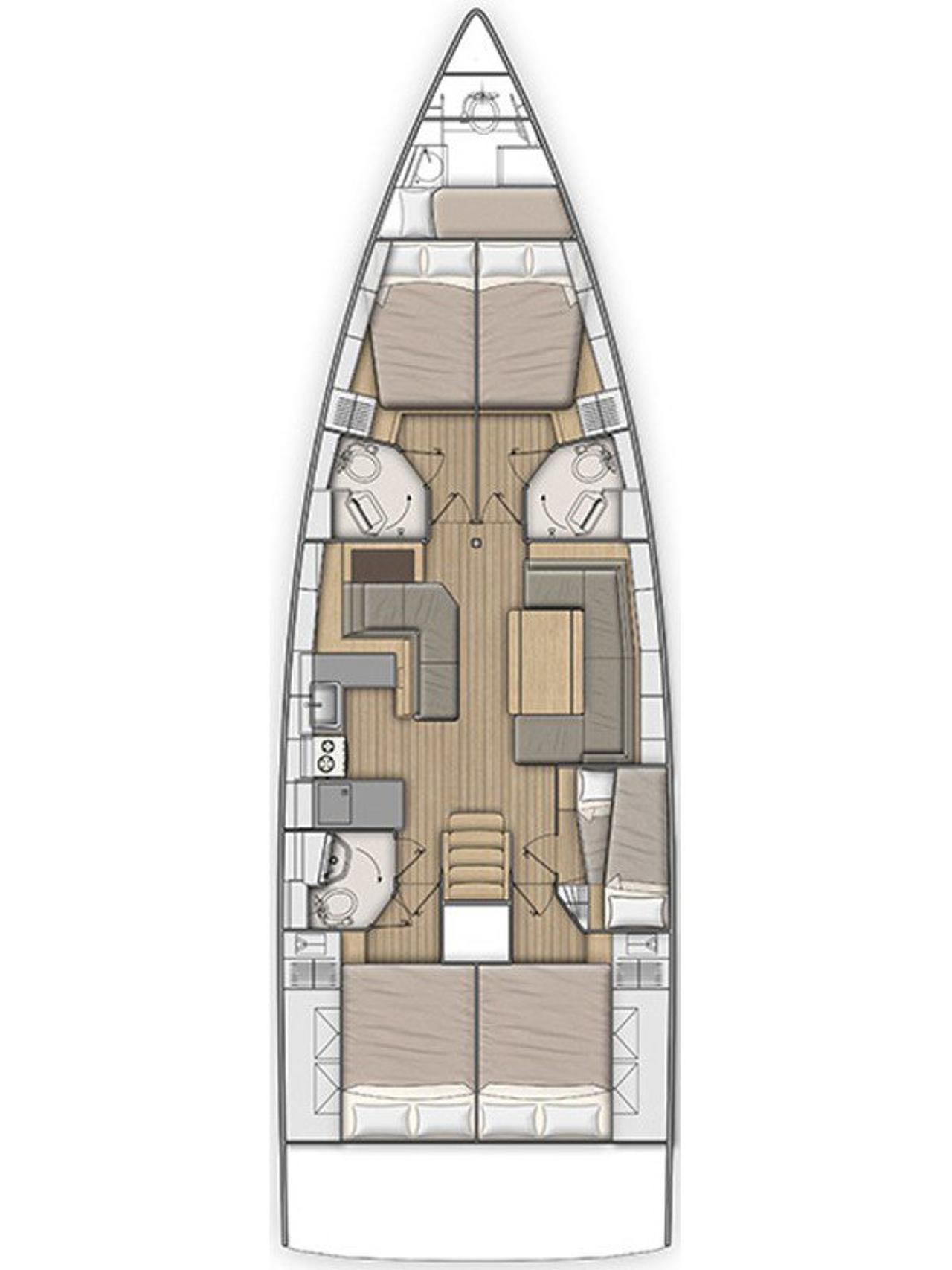 Charter Oceanis 51.1 - 5 + 1 cab. "South Point" in Trogir | Nautilus - Slika 2
