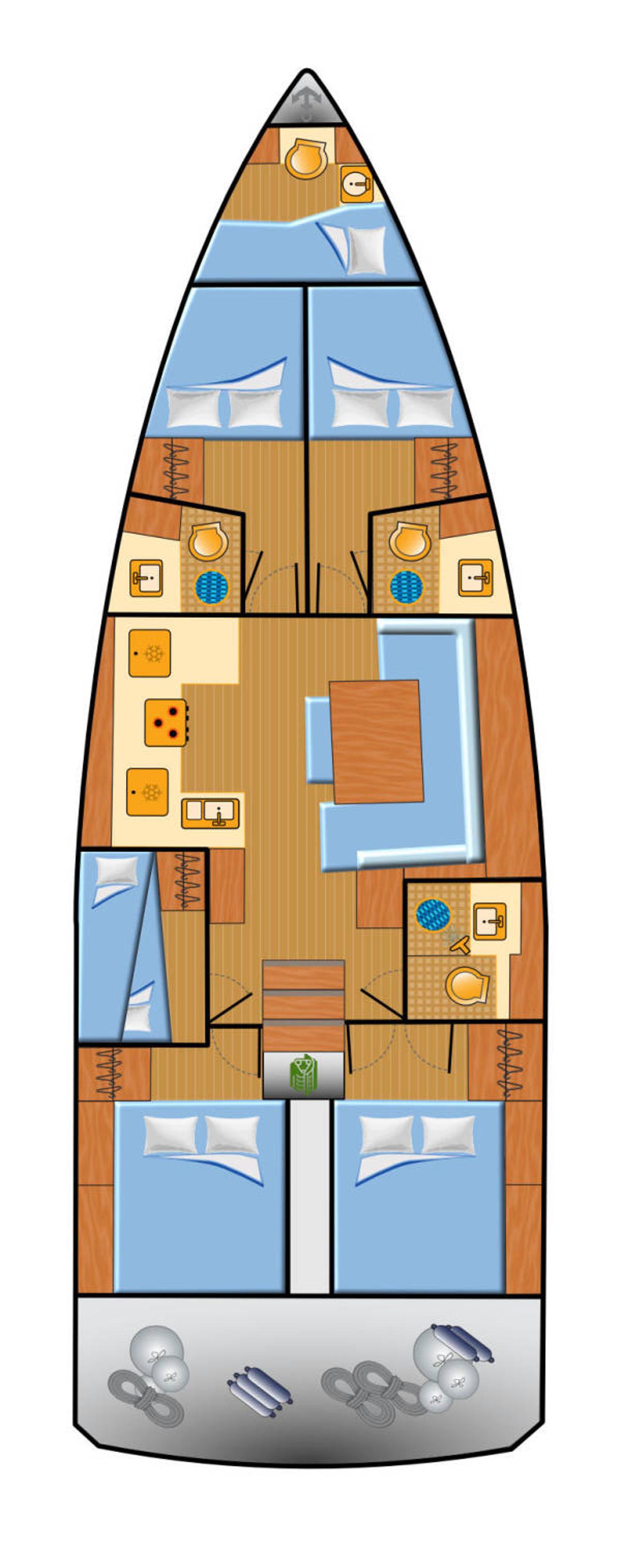 Najam Sun Odyssey 490 - 5 + 1 cab. "Osejava" u destinaciji Split | Nautilus - Slika 2
