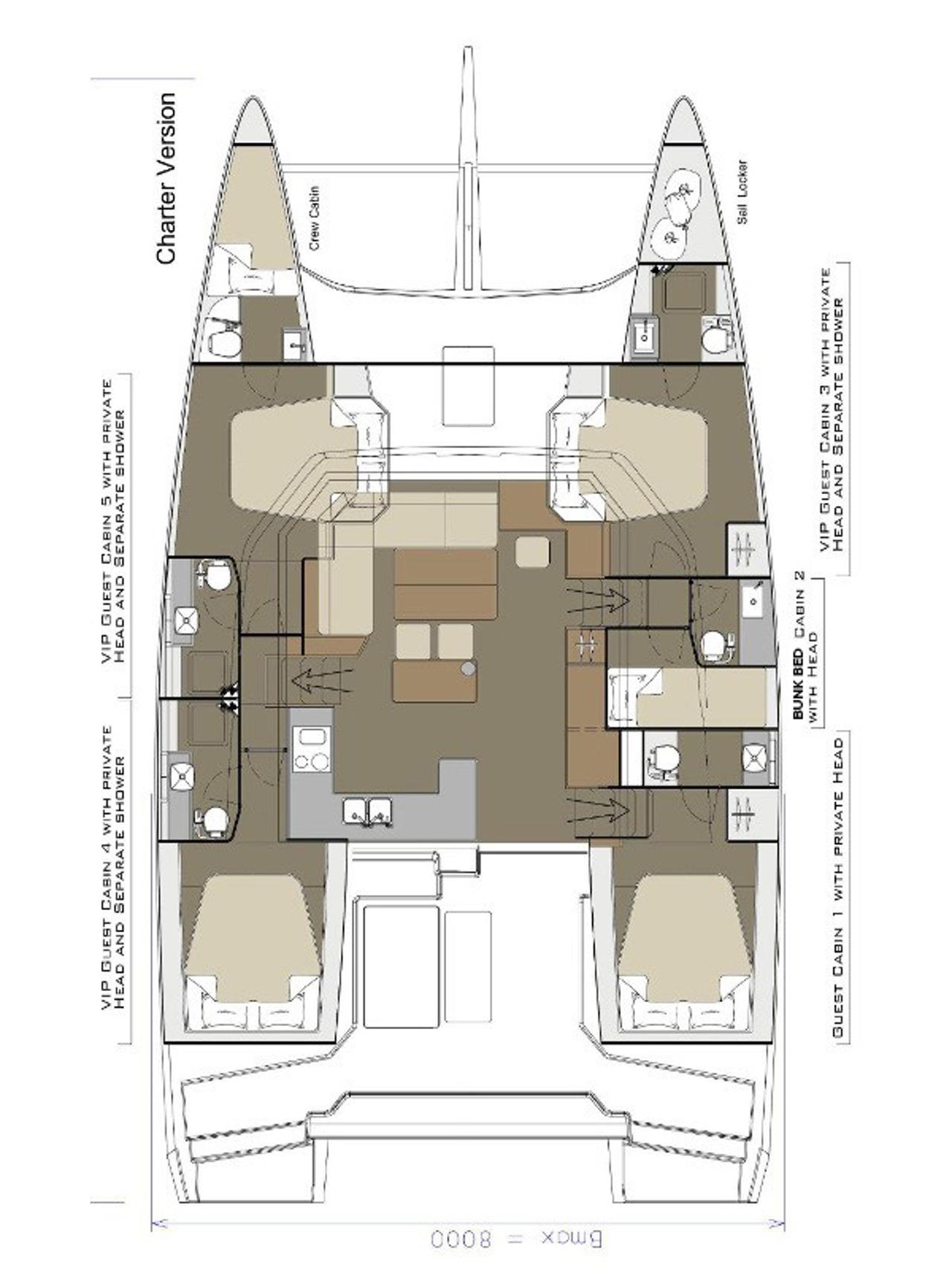 Noleggio Dufour 48 Catamaran - 5 + 1 cab. "Seaven" a Kaštela | Nautilus - Slika 2