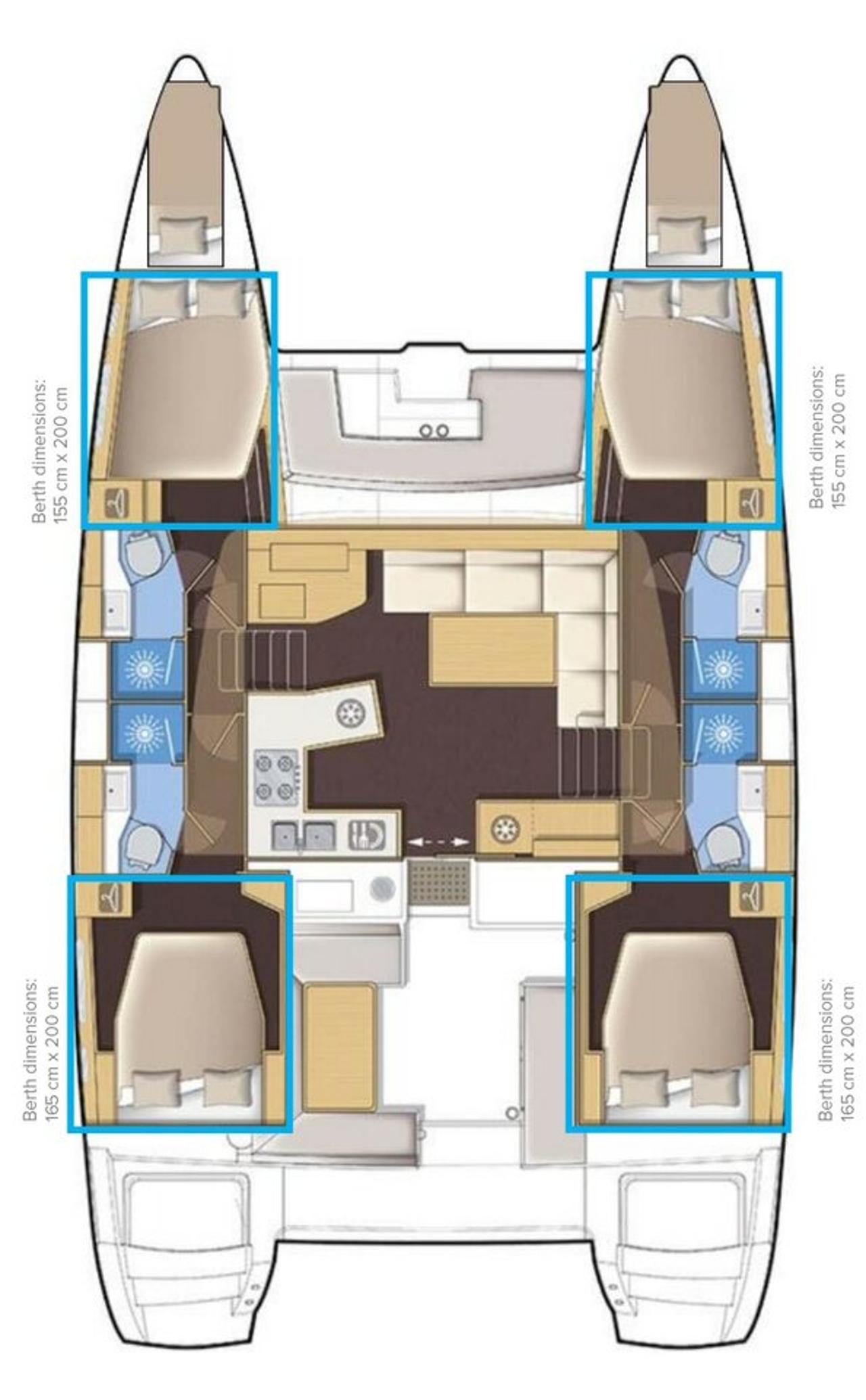 Najam Lagoon 450 F - 4 + 2 cab. "Adriatic Cheetah" u destinaciji Kaštela | Nautilus - Slika 2