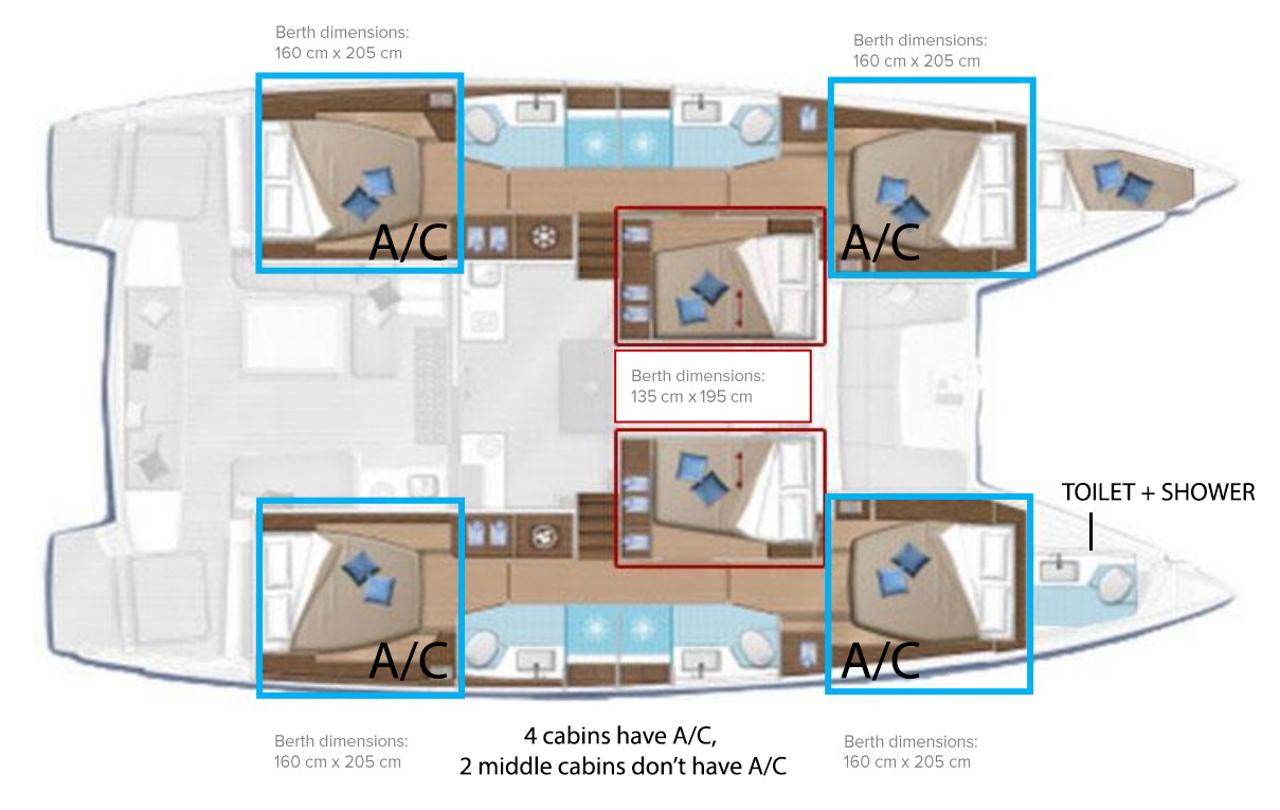 Najam Lagoon 50 - 6 + 1 cab. "Princess Claire" u destinaciji Kaštela | Nautilus - Slika 2