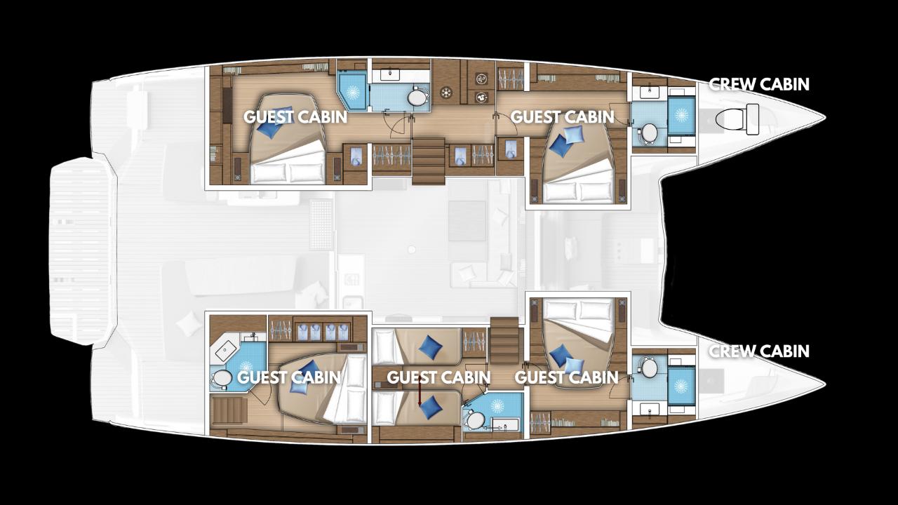 Najam Lagoon 55 - 5 + 2 cab. "Adriatic Pearl" u destinaciji Kaštela | Nautilus - Slika 2